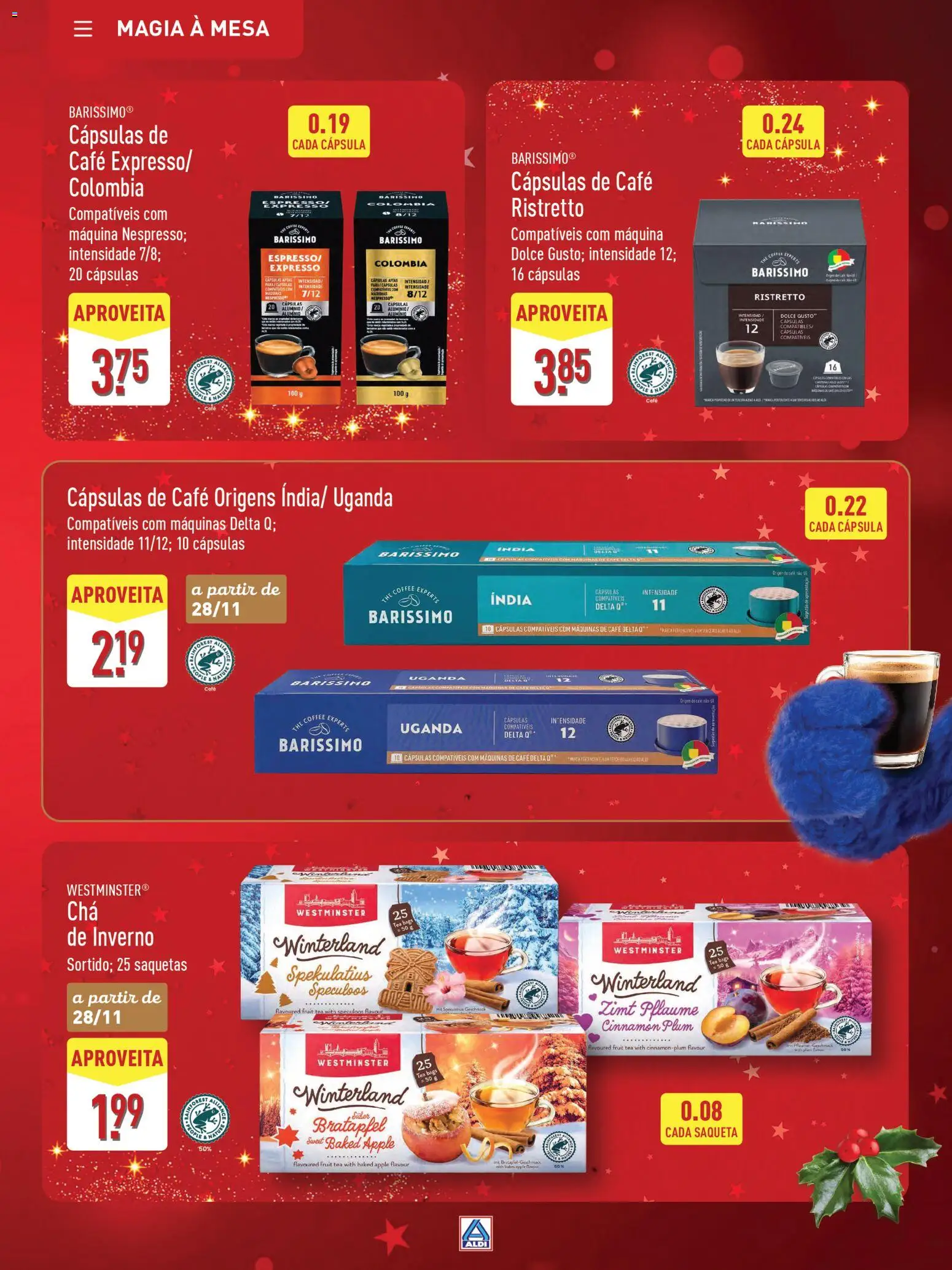 Aldi folheto │ válido de 22.11.2025 | Página: 39 | Produtos: Delta q, Mesa, Café, Dolce gusto
