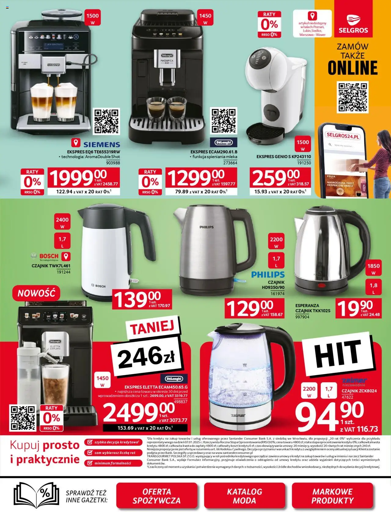 Selgros cash&carry Gazetka - Oferta przemysłowa od 23.10.2025 | Strona: 13 | Produkty: Czajnik, Mleka
