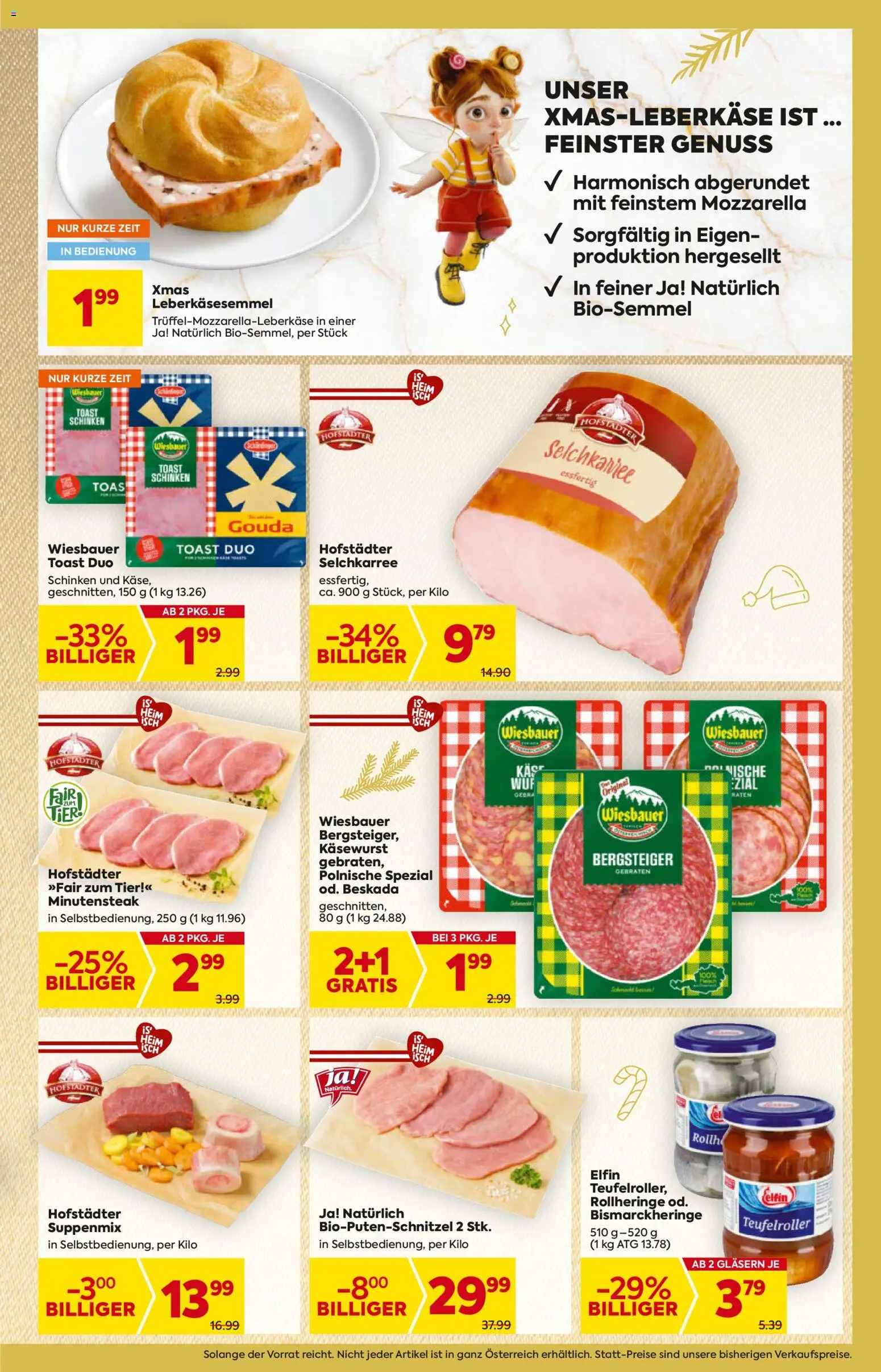 Billa Flugblatt - Kärnten gültig ab 04.12.2025 | Seite: 9 | Produkte: Schinken