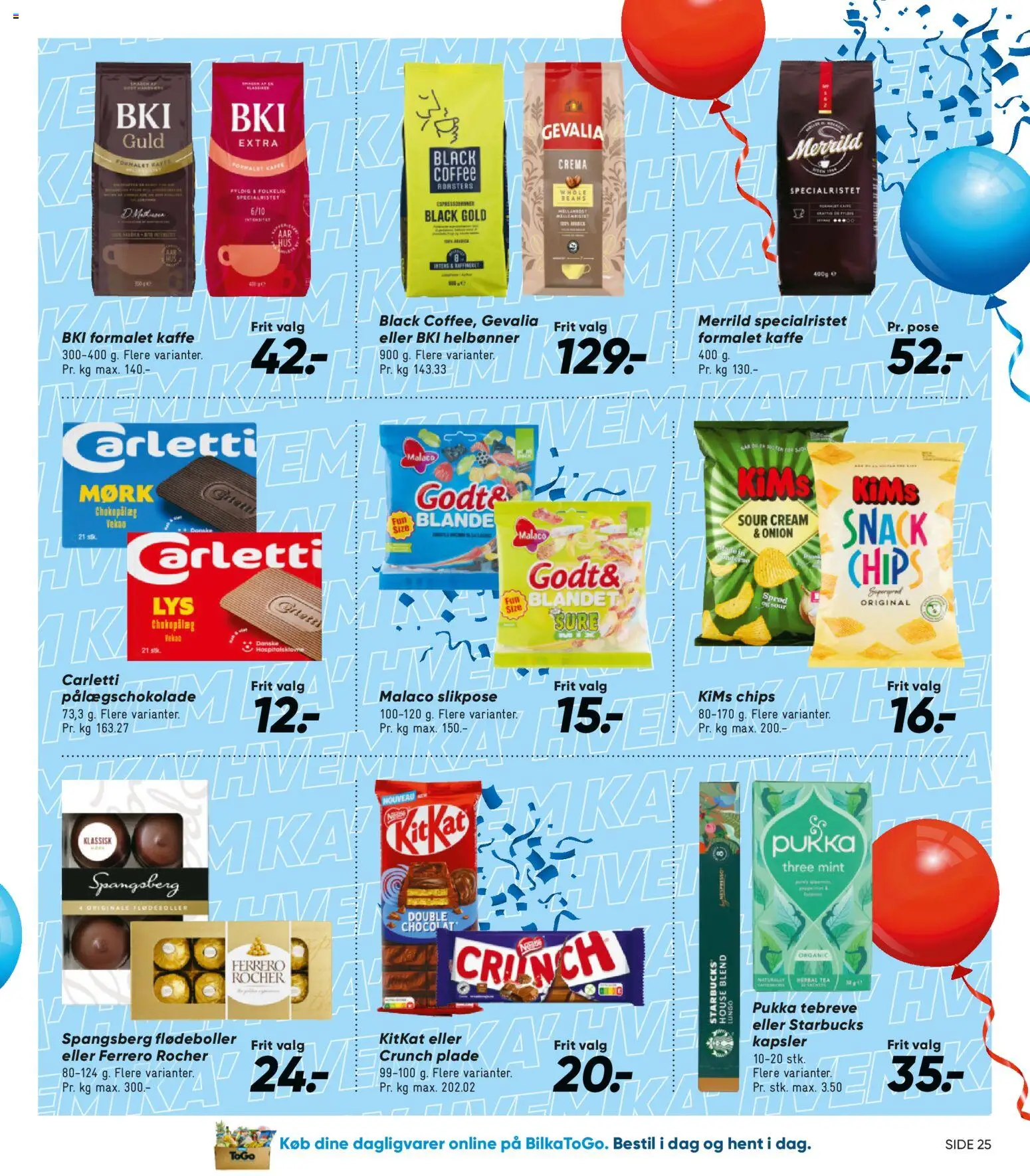 Bilka tilbudsavis – gyldig fra 06.02.2026 | Side: 35 | Produkter: Kaffe, Chips, Flødeboller, Pålægschokolade