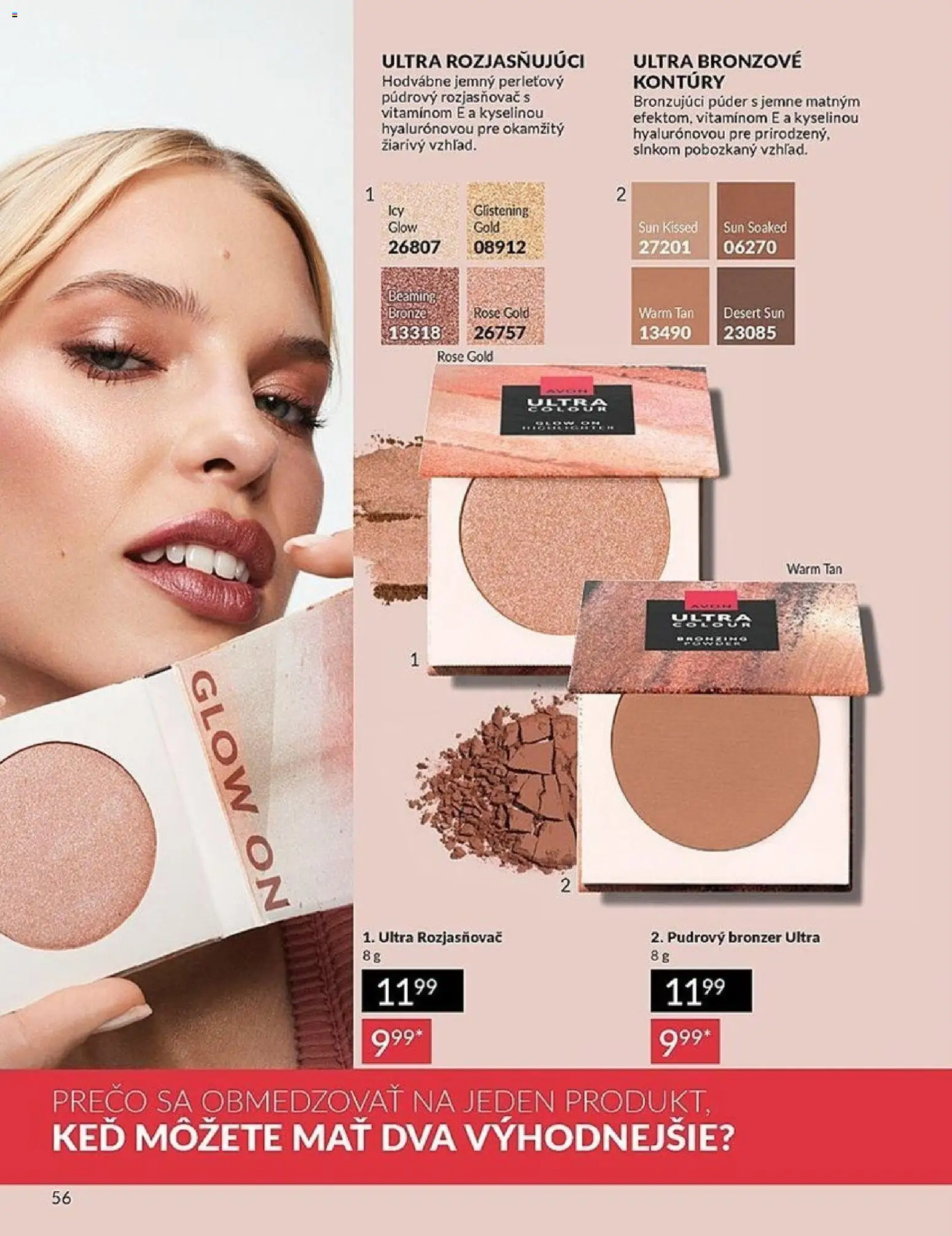 Nové Avon akcie – leták je platný od 01.04.2026 | Strana: 56 | Produkty: Púder, Bronzer, Rozjasňovač