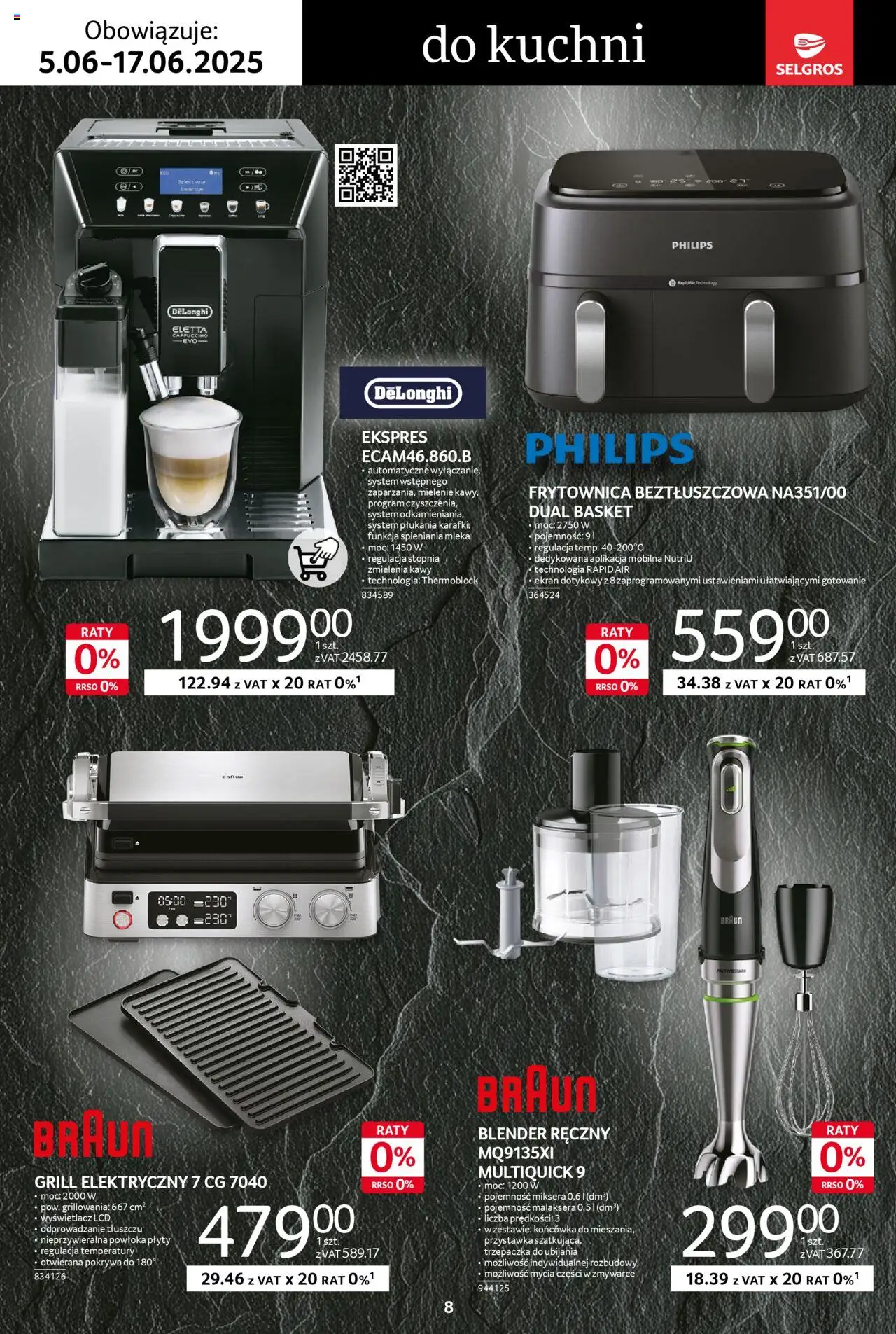 Selgros cash&carry Gazetka - Premium od 05.06.2025 | Strona: 8 | Produkty: Blender ręczny, Trzepaczka, Plyty, Cappuccino