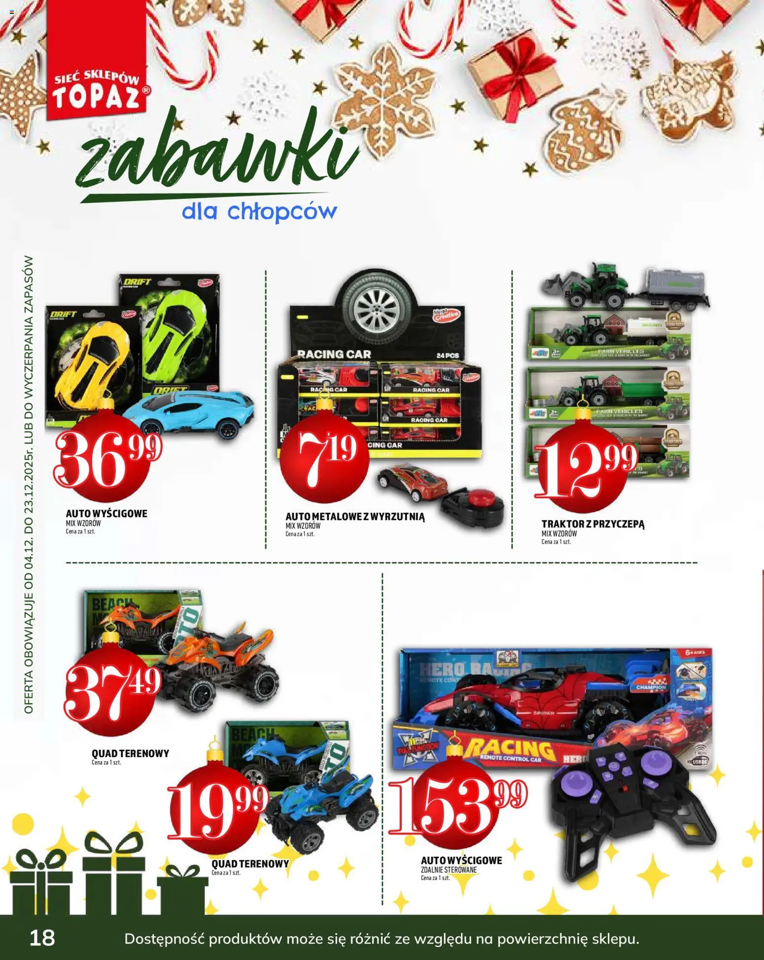 Topaz Gazetka - Podaruj dobre chwile od 04.12.2025 | Strona: 18 | Produkty: Wyrzutnia