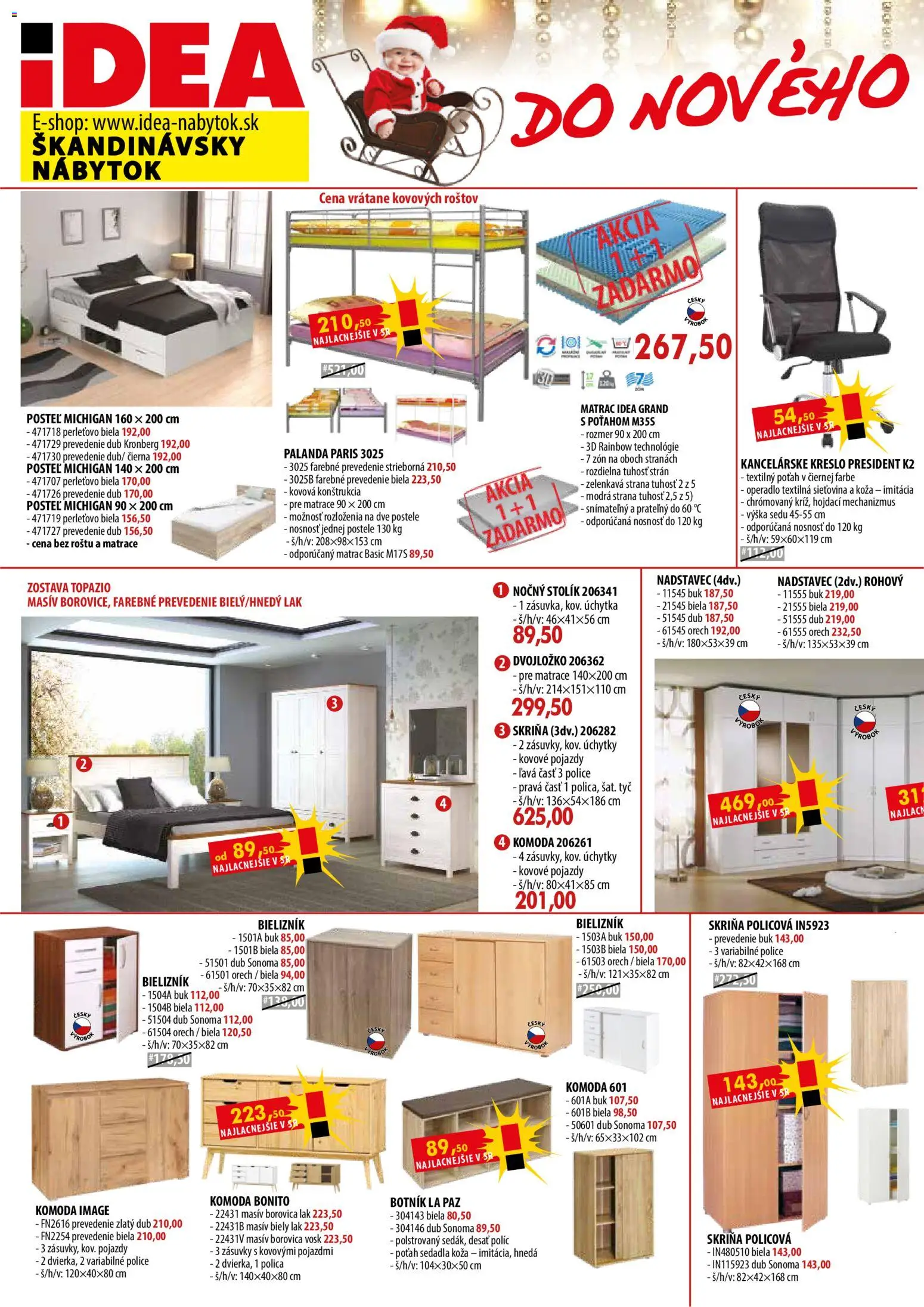 Nové IDEA nábytok akcie – leták je platný od 15.12.2025 | Strana: 2 | Produkty: Matrace, Nábytok, Matrac, Posteľ