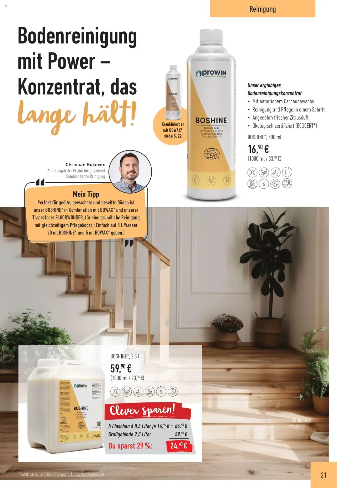 Katalog ProWin Juli/Dezember 2025 - gültig ab dem 01.07.2025 | Seite: 21 | Produkte: Wasser, Jacke