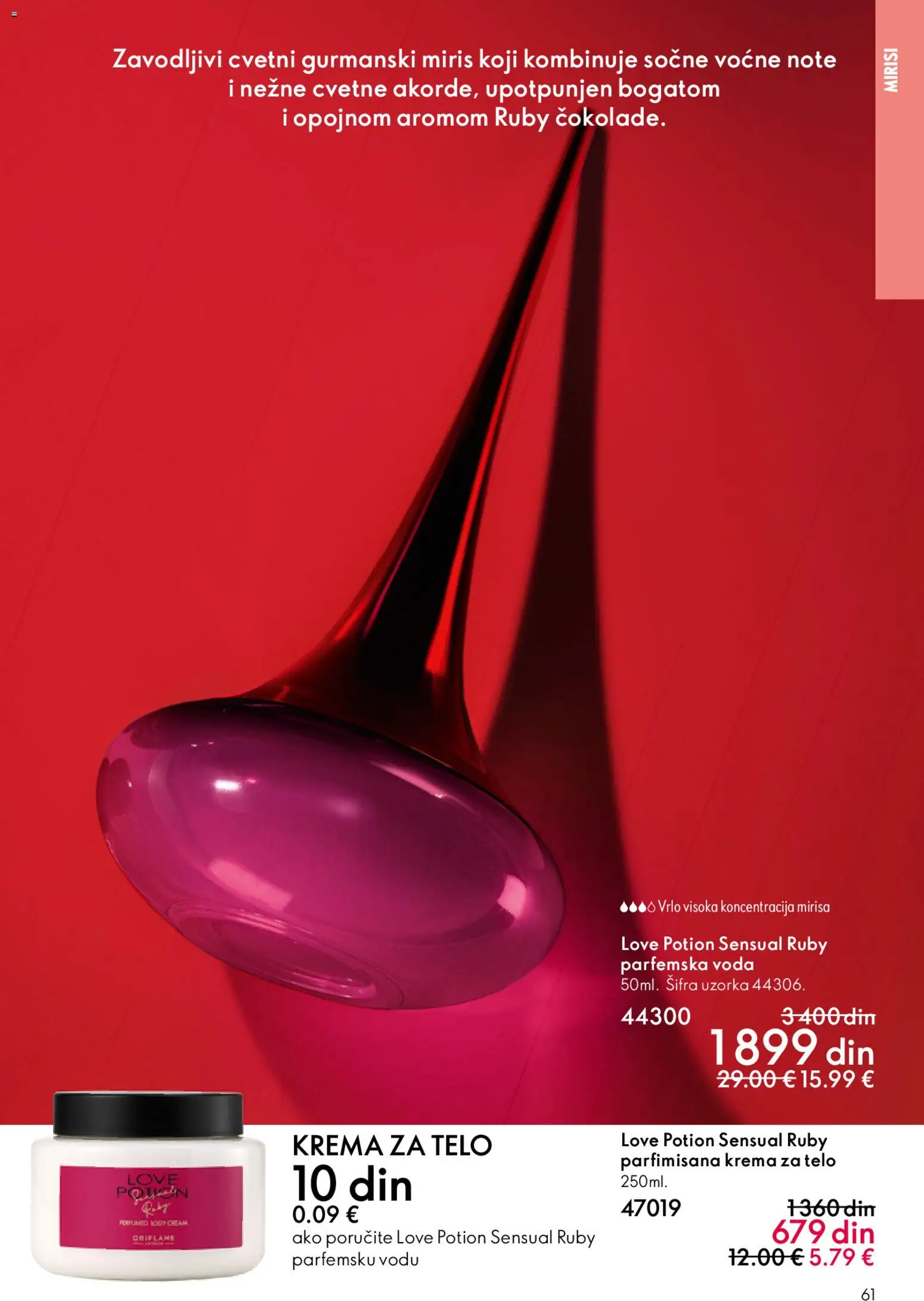 Oriflame katalog - važi od 22.04.2026 | Strana: 61 | Proizvode: Miris, Voda, Krema, Krema za telo