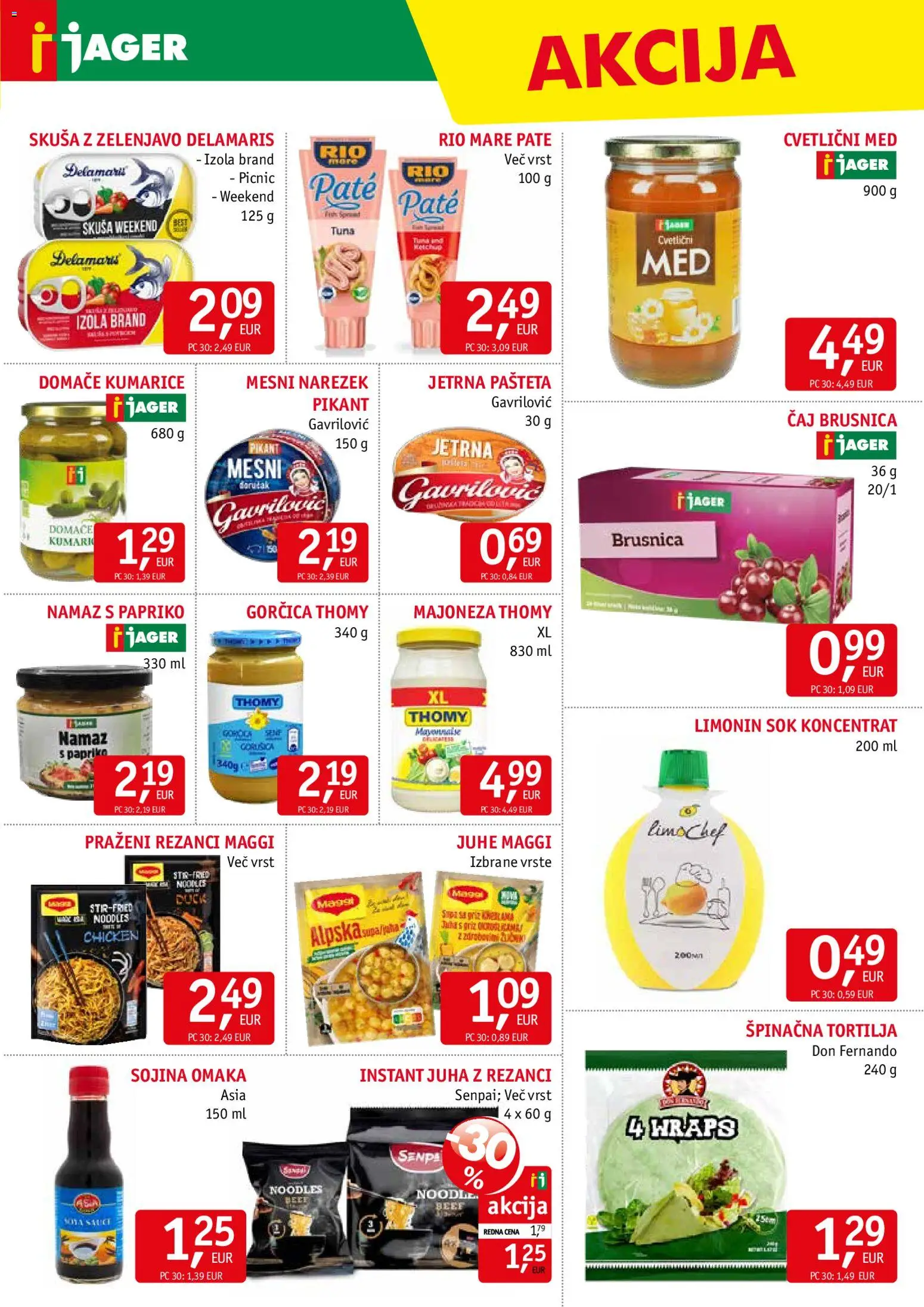 Novi Jager katalog ponudbe – veljaven od 21.01.2026 | Stran: 9 | Izdelki: Juha, Namaz, Sok, Omaka