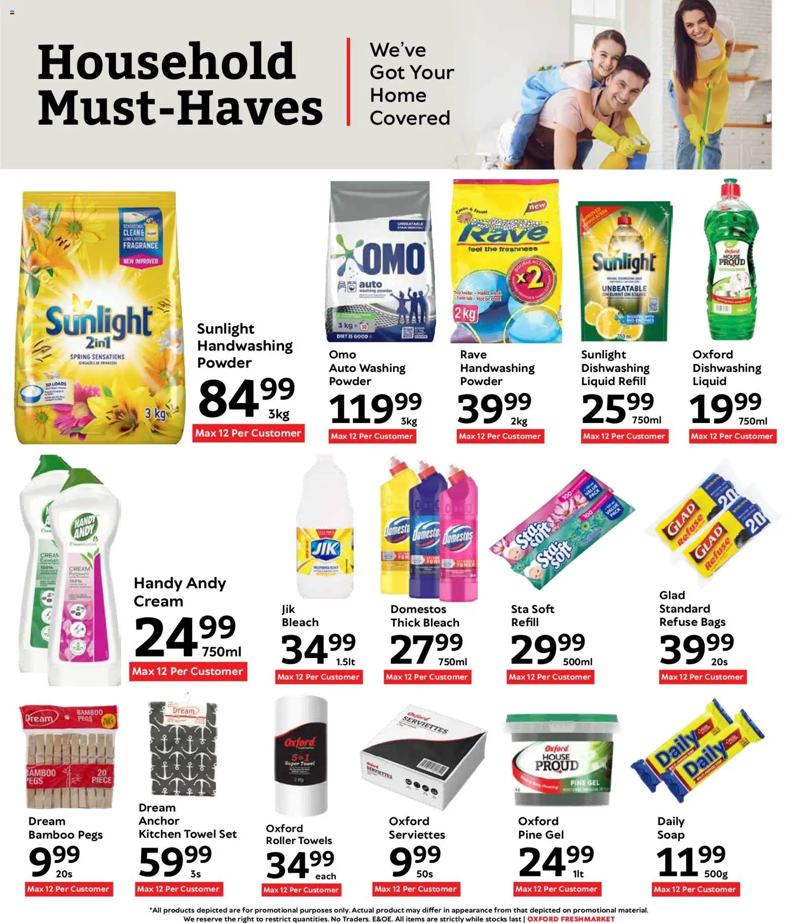 New Oxford Freshmarket catalogue – valid from 21.01.2026 | Page: 21 | Products: Bleach, Fragrance, Cream, Refuse bags