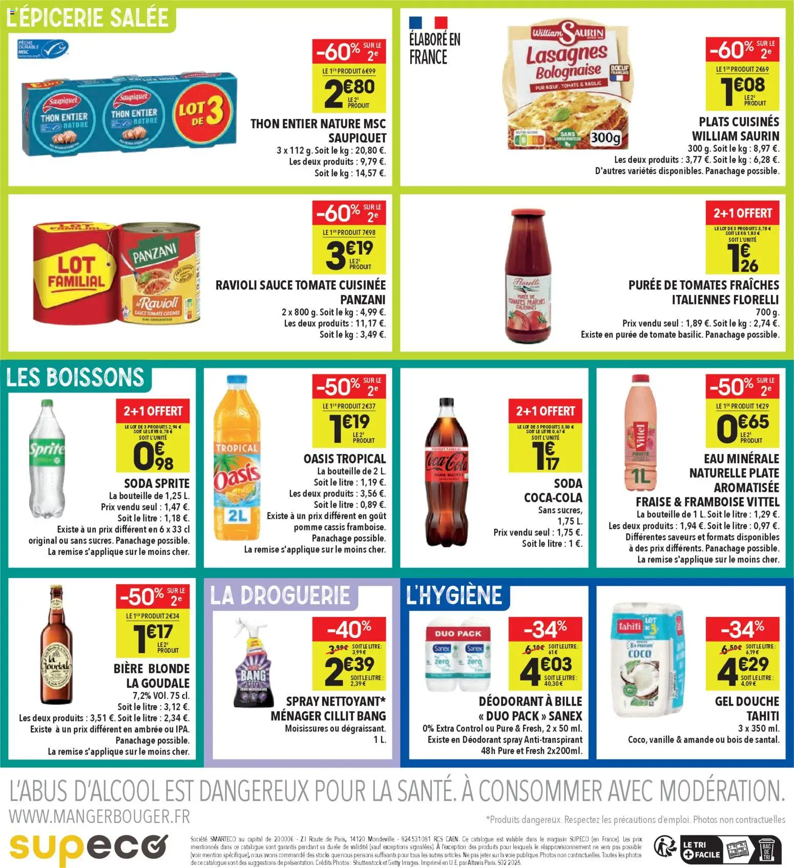 {H1} | Page: 4 | Produits: Goudale, Eau minérale, Gel douche, Vittel