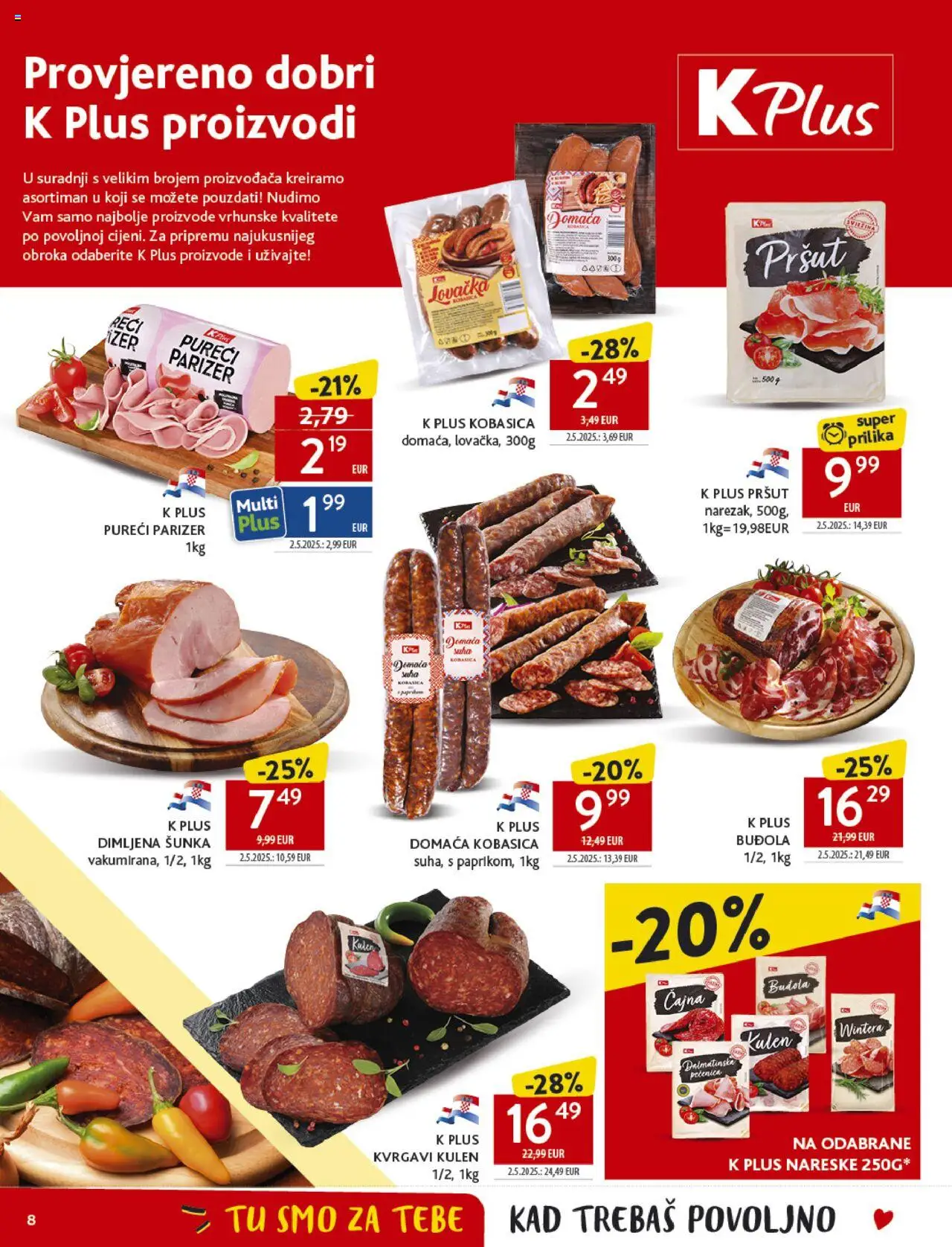 Konzum katalog | vrijedi od 17.09.2025 | Stranica: 8 | Proizvodi: Pršut, Buđola, Kobasica, Parizer