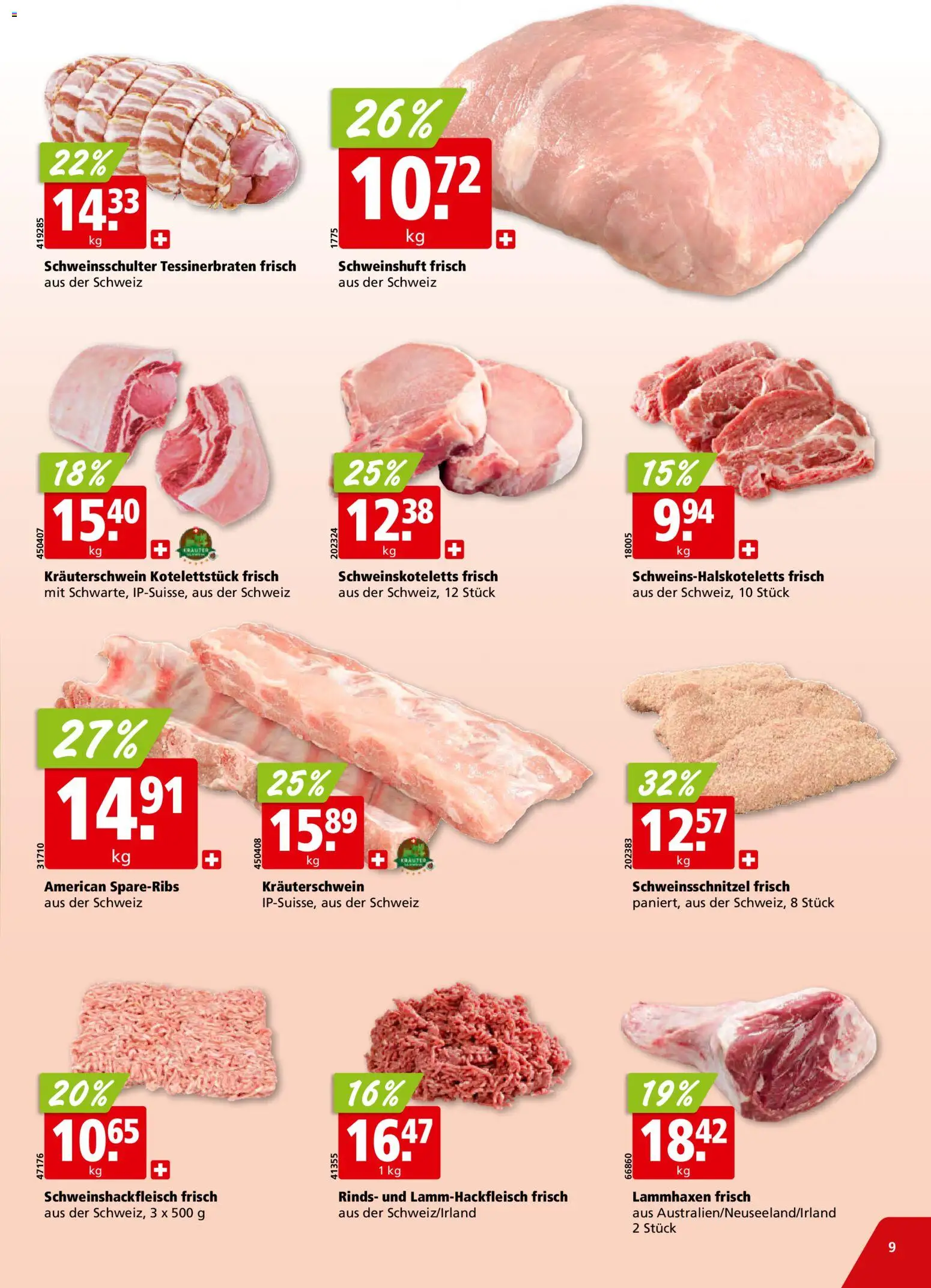 Aligro Aktionen Schlieren, Gossau SG, Frauenfeld, Rapperswil-Jona, Sargans, Bern, Brüttisellen, Pratteln, Emmen, Spreitenbach – gültig ab 01.12.2025 | Seite: 9