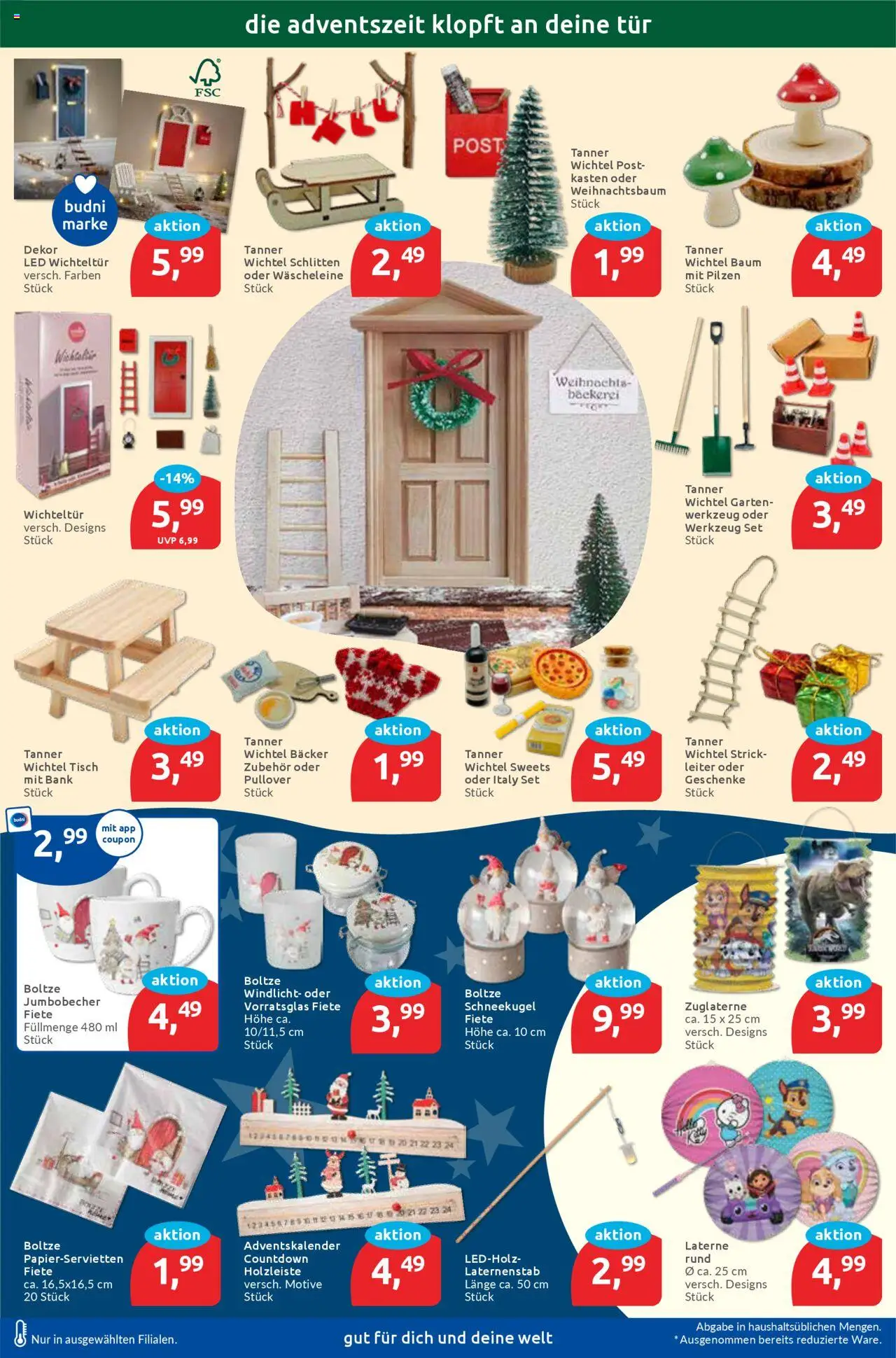 Budni Prospekt 	 – gültig ab 03.11.2025 | Seite: 7 | Produkte: Bäckerei, Tisch, Tür, Pullover