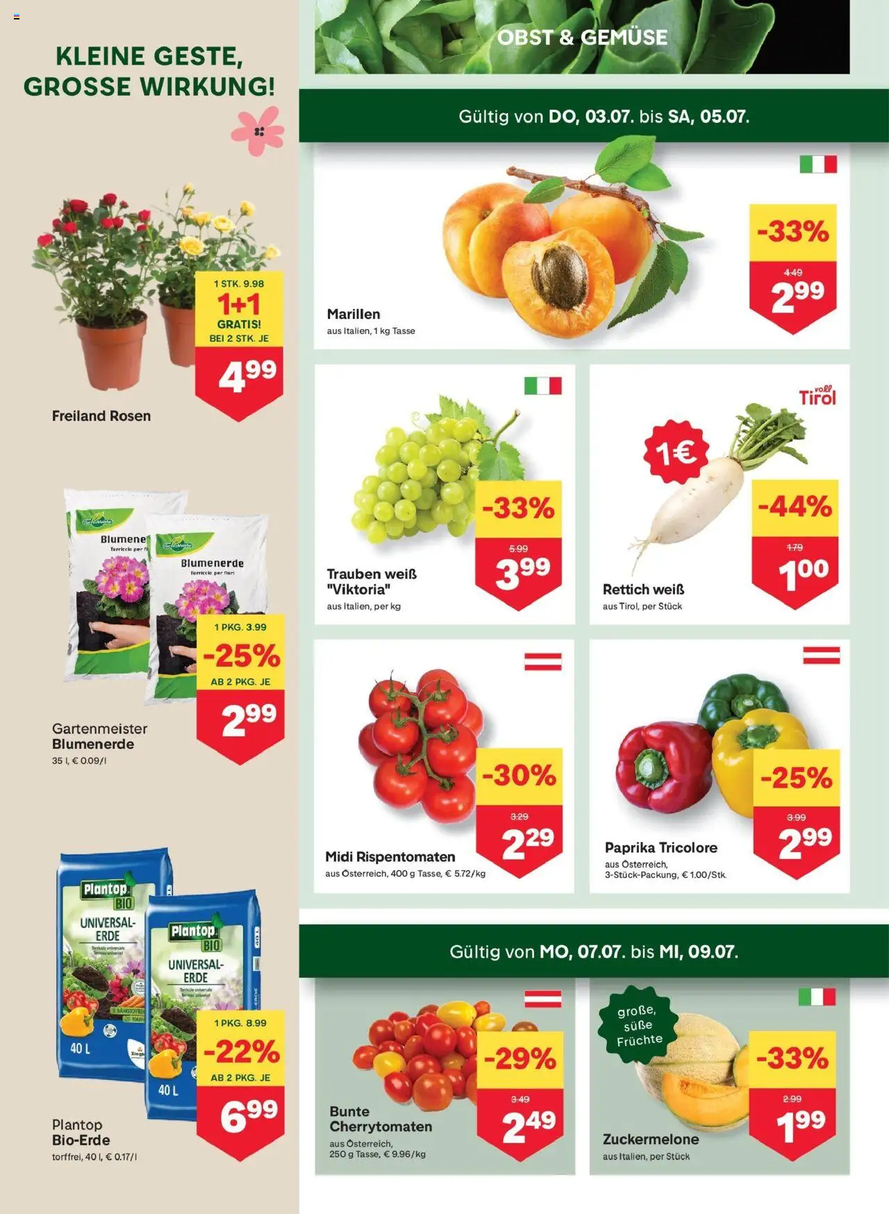 MPREIS Mittelberg gültig ab 02.07.2025 | Seite: 2 | Produkte: Gemüse, Obst