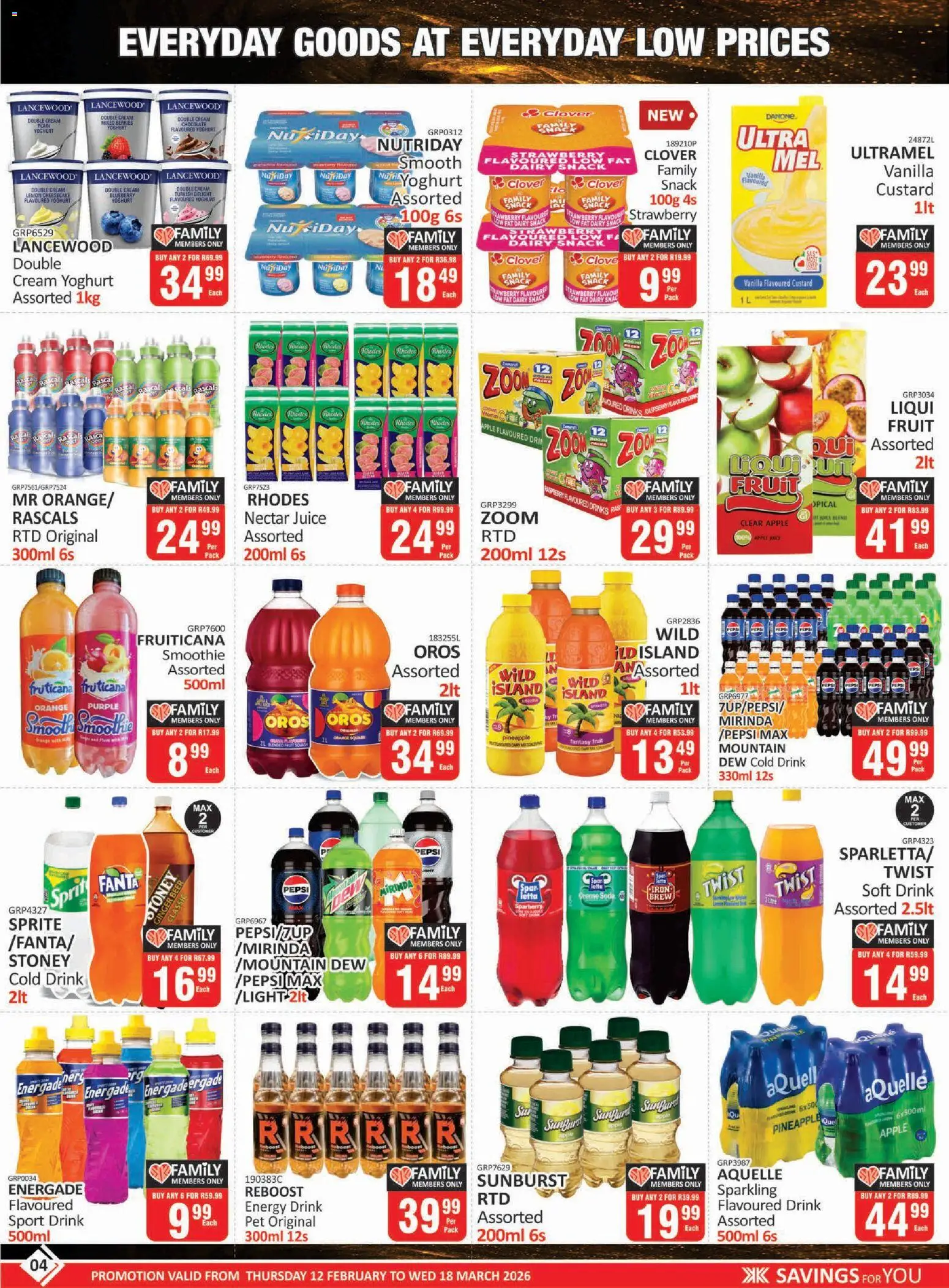 New KIT KAT Cash & Carry catalogue – valid from 12.02.2026 | Page: 4 | Products: Juice, Pineapple, Fanta, Sprite