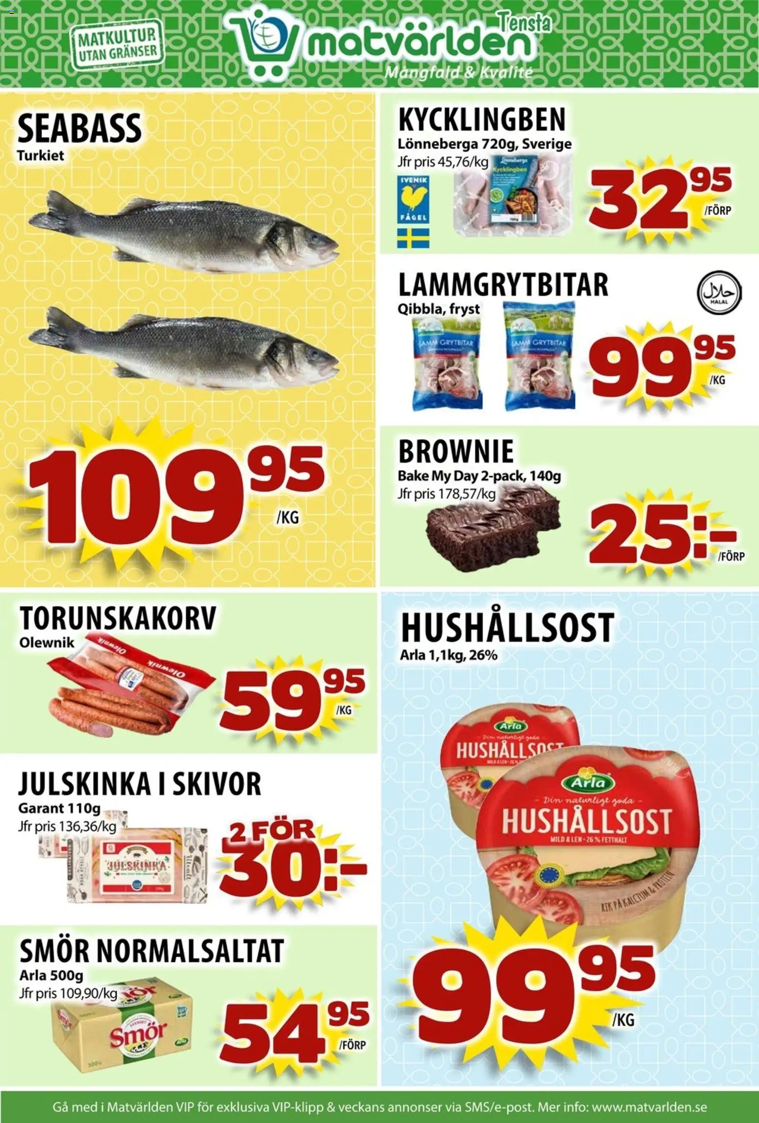 Matvärlden reklamblad aktuell från 08.12.2025 | Sida: 2 | Produkter: Hushållsost, Smör