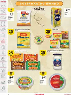 Pré-visualização Sazon FRANGO, Tempero para frango válido de 06.01.2026 | Página: 22 | Produtos: Agua, Frango, Requeijão, Milho