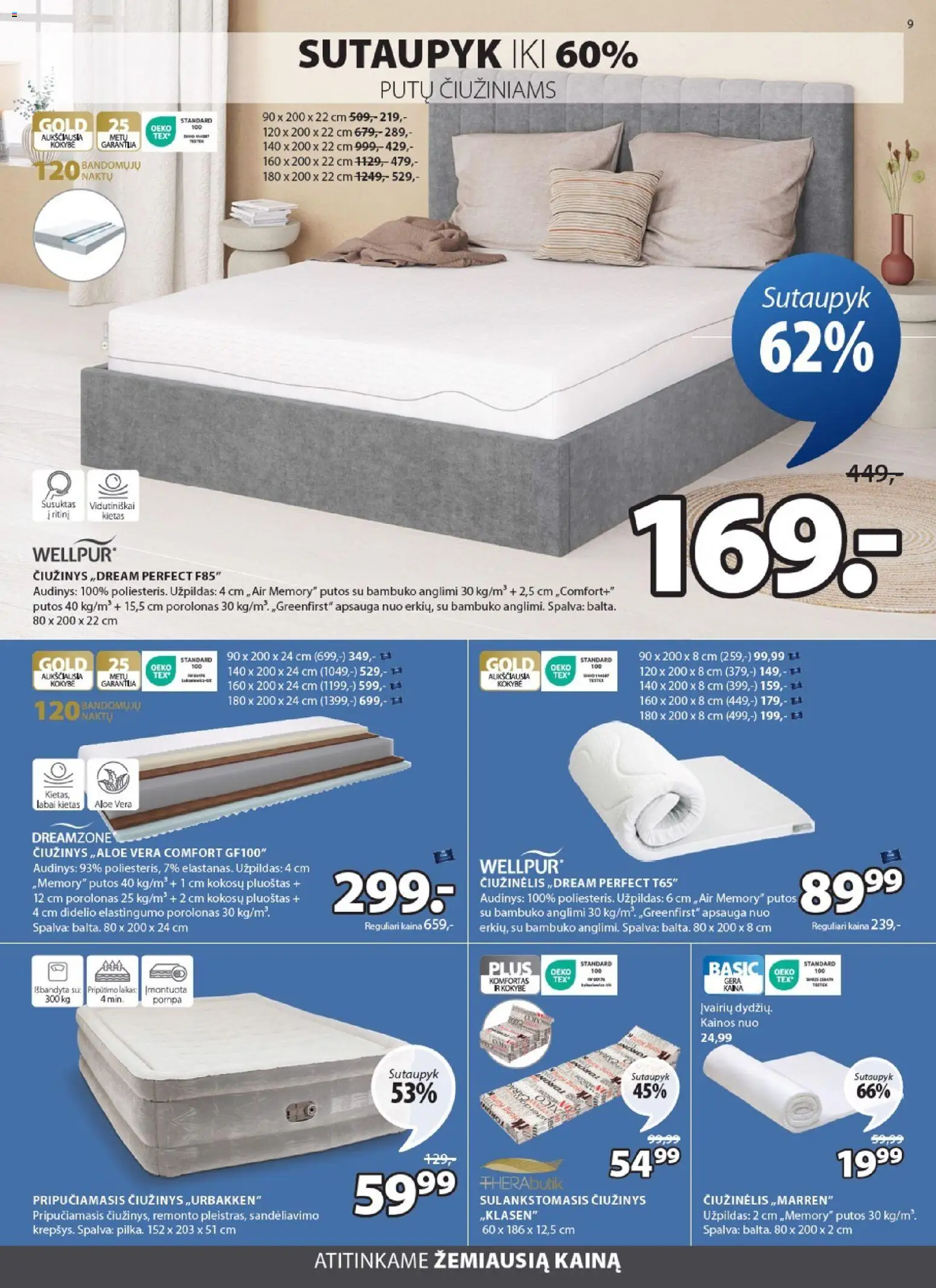 JYSK akcijos nuo 28.10.2025 | Puslapis: 9 | Prekių: Čiužinys