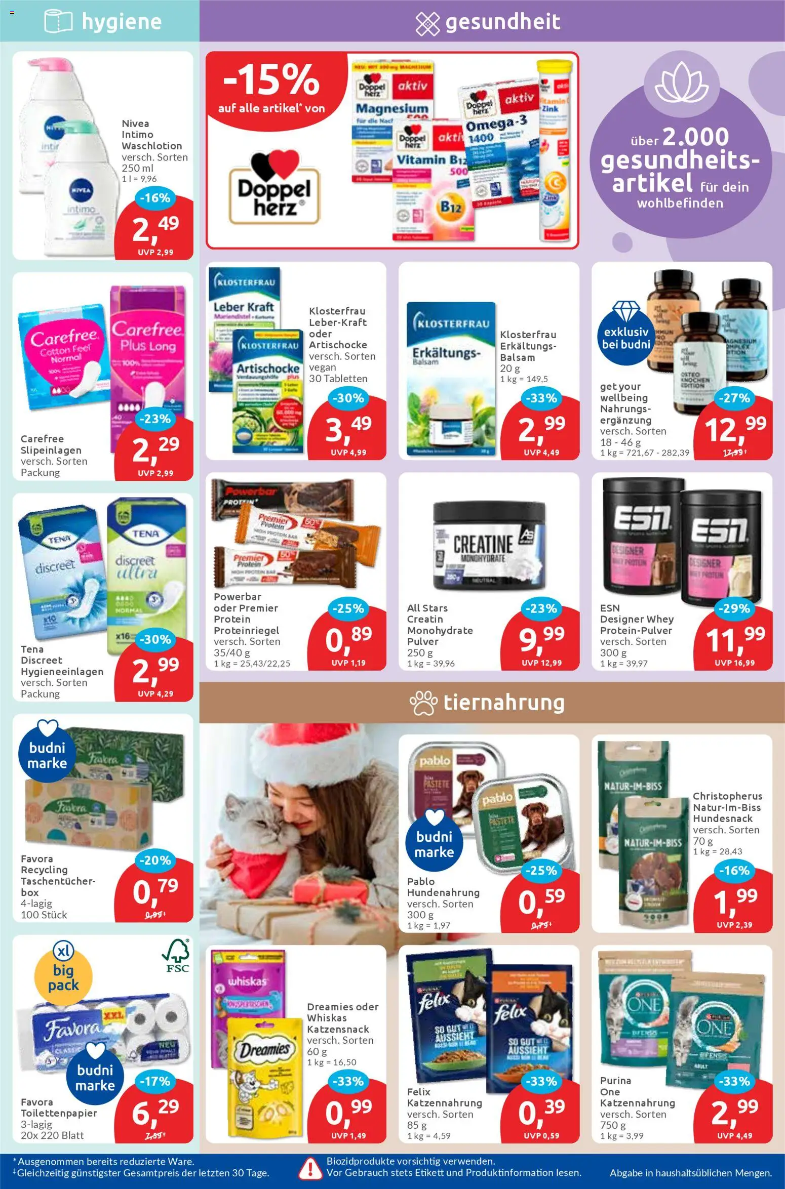 Budni Prospekt 	 – gültig ab 15.12.2025 | Seite: 3 | Produkte: Whiskas, Toilettenpapier