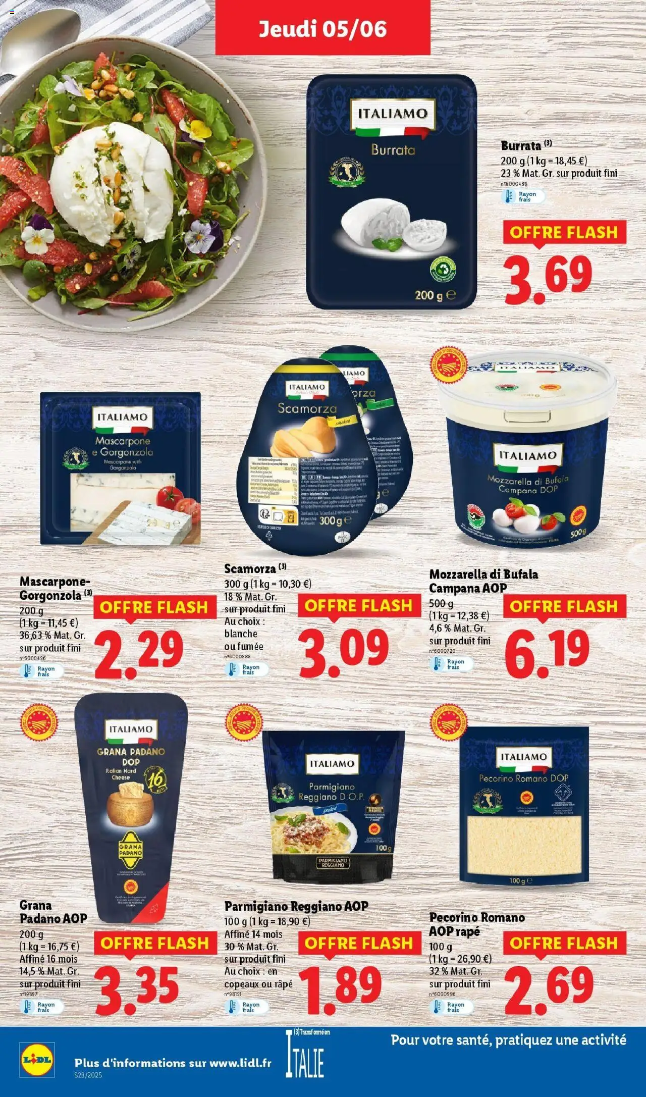  | Page: 22 | Produits: Mozzarella, Burrata, Mascarpone