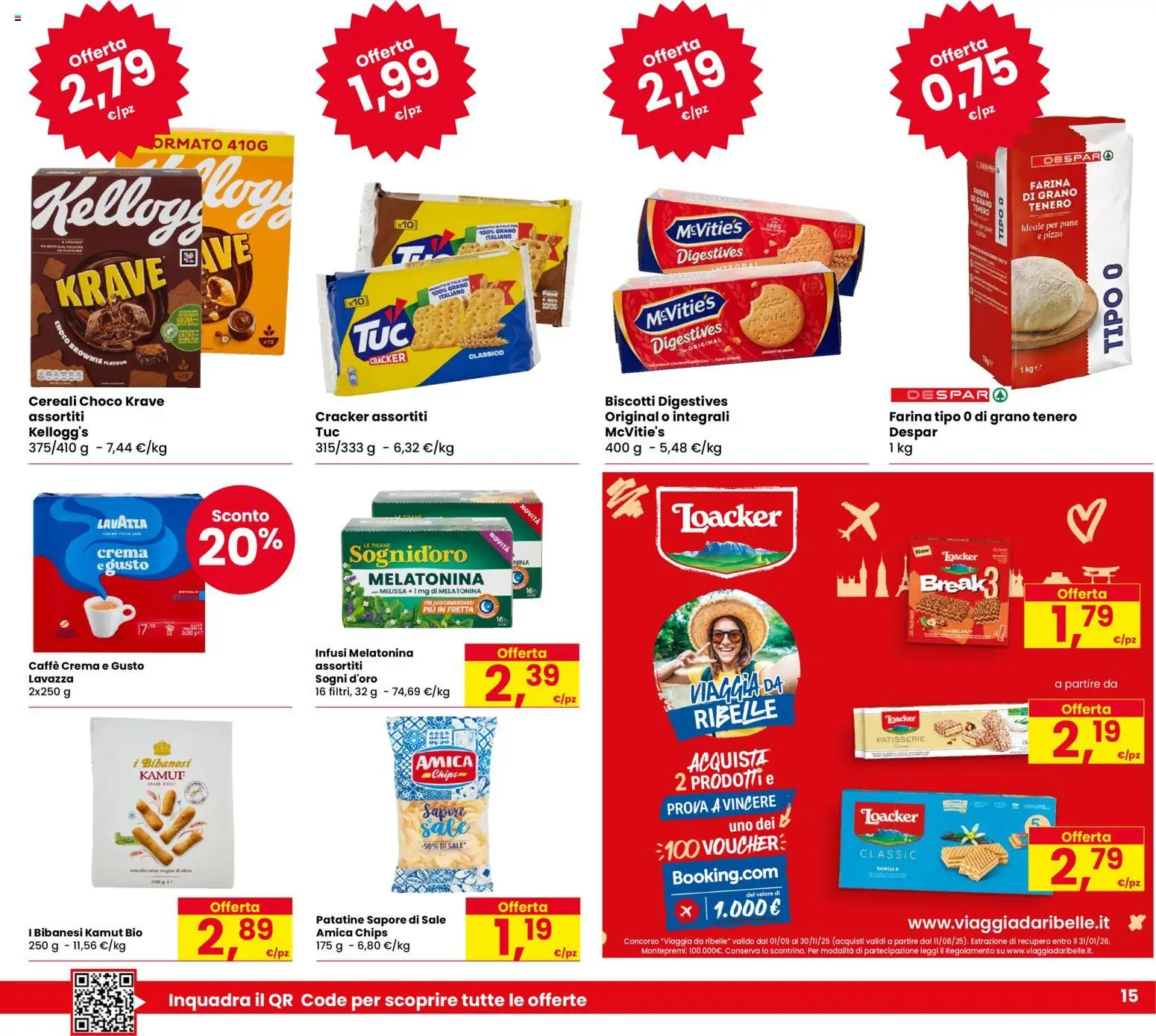 Volantino Despar del 13.11.2025 | Pagina: 15 | Prodotti: Crema, Pane, Cereali, Farina