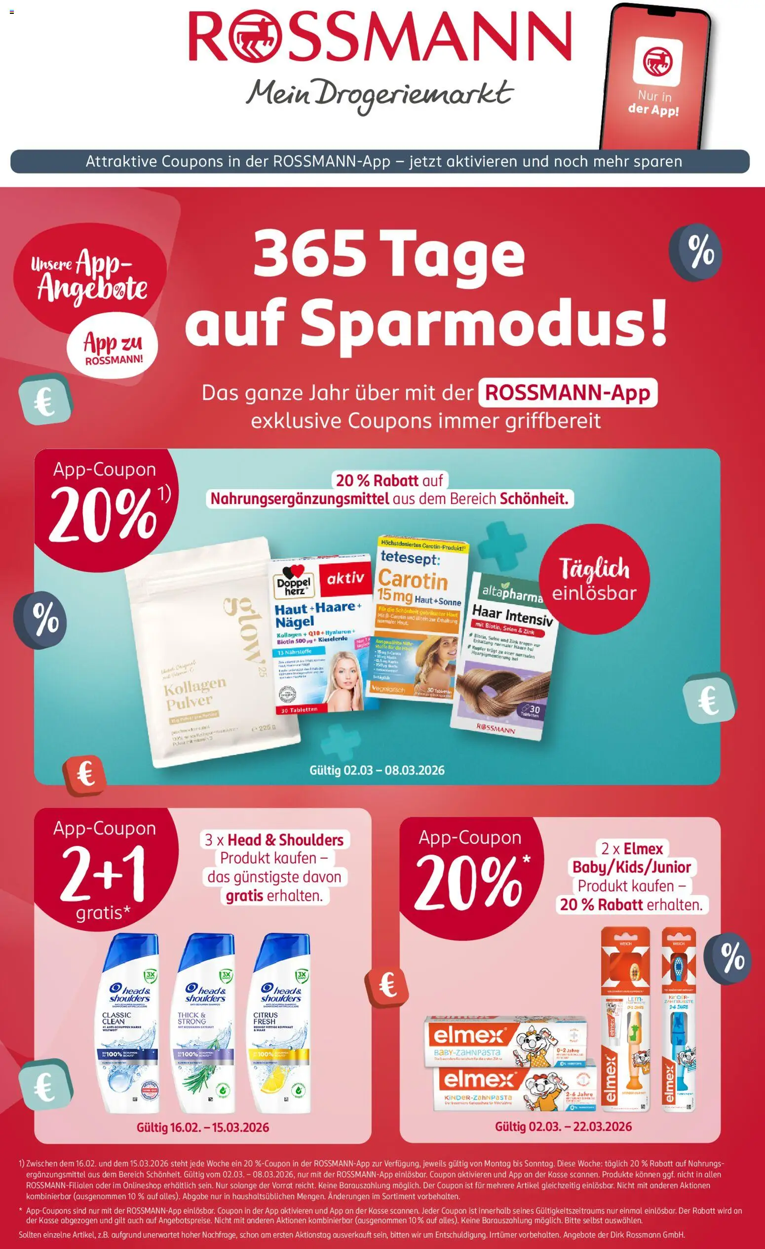 Rossmann App-Angebote – gültig ab 02.03.2026 | Seite: 1 | Produkte: Head & shoulders, Shampoo