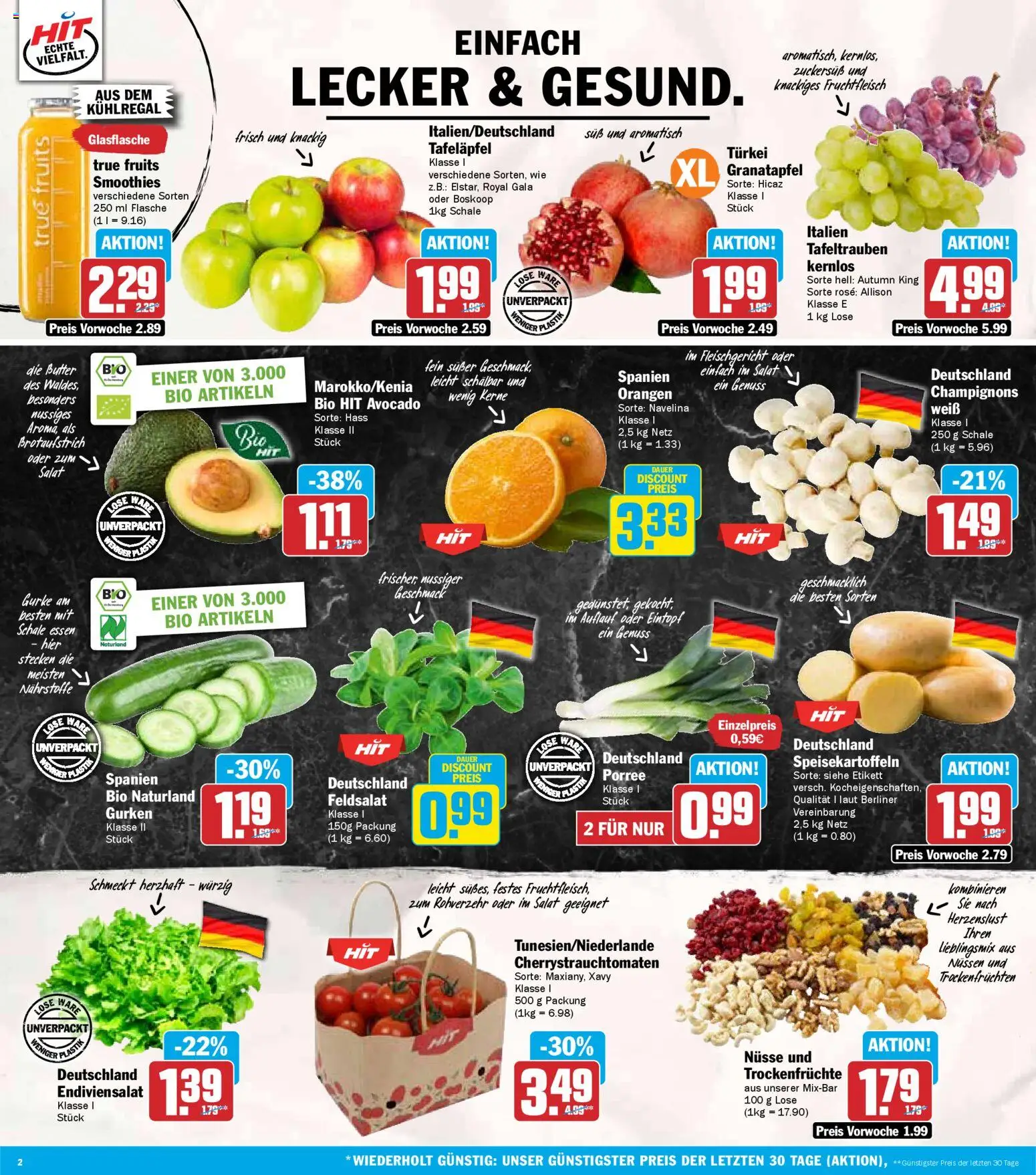 HIT - Nordrhein-Westfalen – gültig ab 10.11.2025 | Seite: 2 | Produkte: Berliner, Orangen, Gurken, Salat