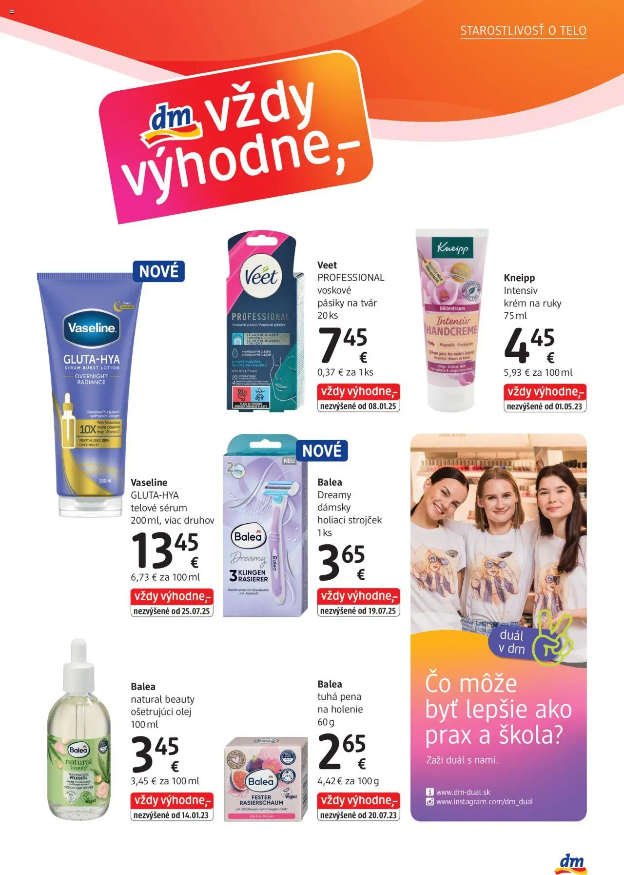 Nové dm drogerie akcie – leták je platný od 01.10.2025 | Strana: 13 | Produkty: Strojček, Holiaci strojček, Krém na ruky, Krém