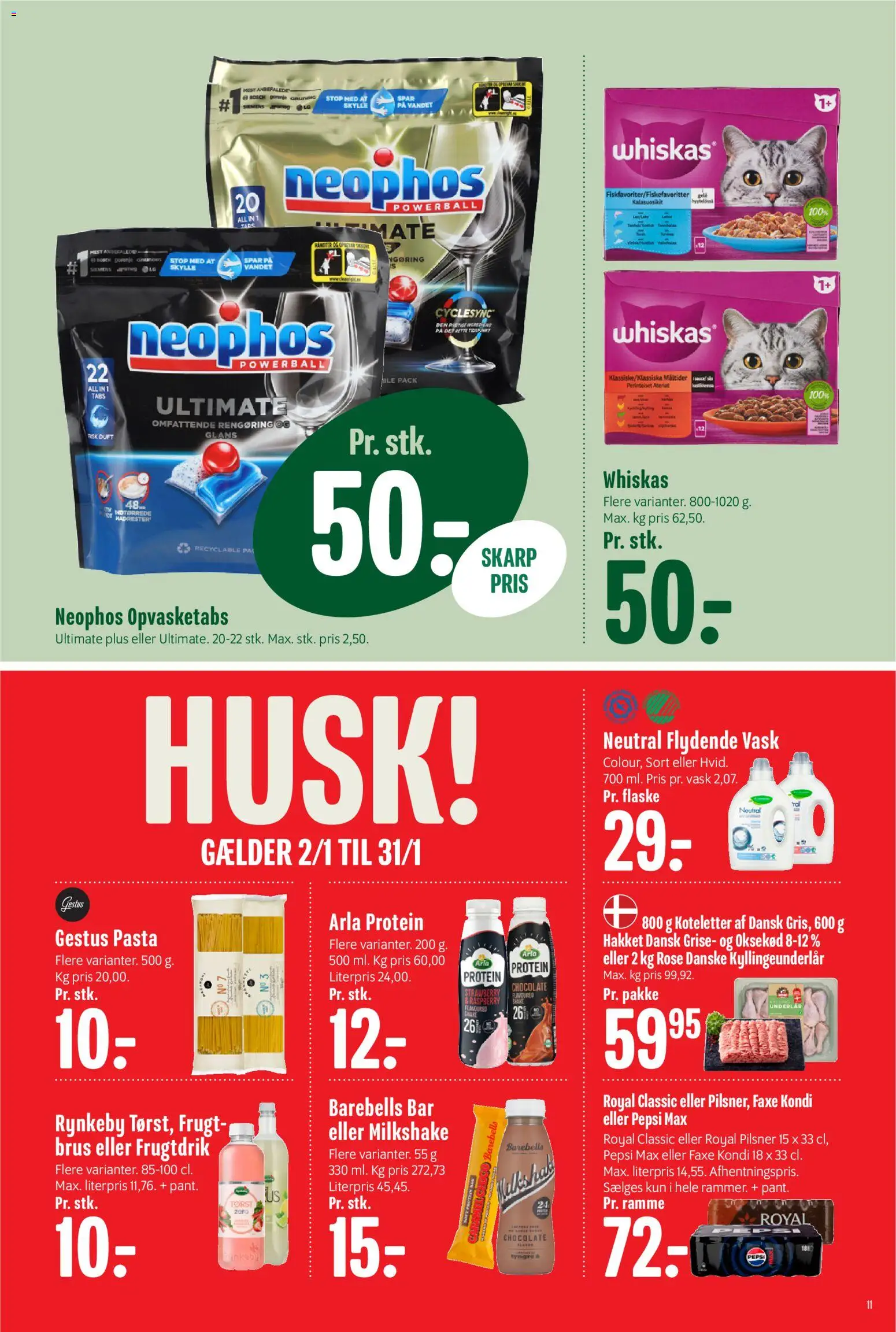 Min Købmand tilbudsavis – gyldig fra 09.01.2026 | Side: 12 | Produkter: Pasta, Hat, Pepsi, Pepsi Max