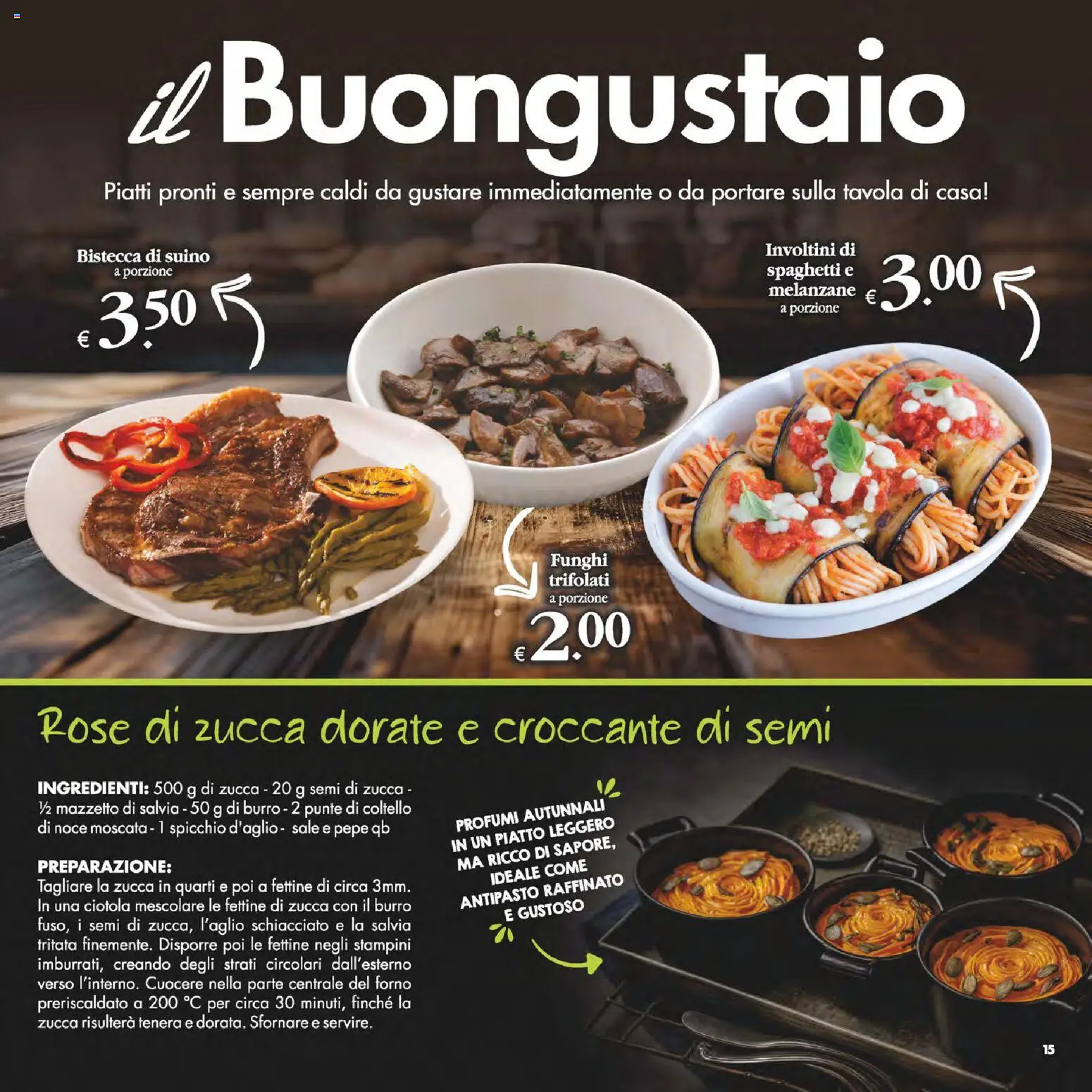 Volantino Decò del 24.10.2025 | Pagina: 15 | Prodotti: Zucca, Melanzane, Piatto, Forno