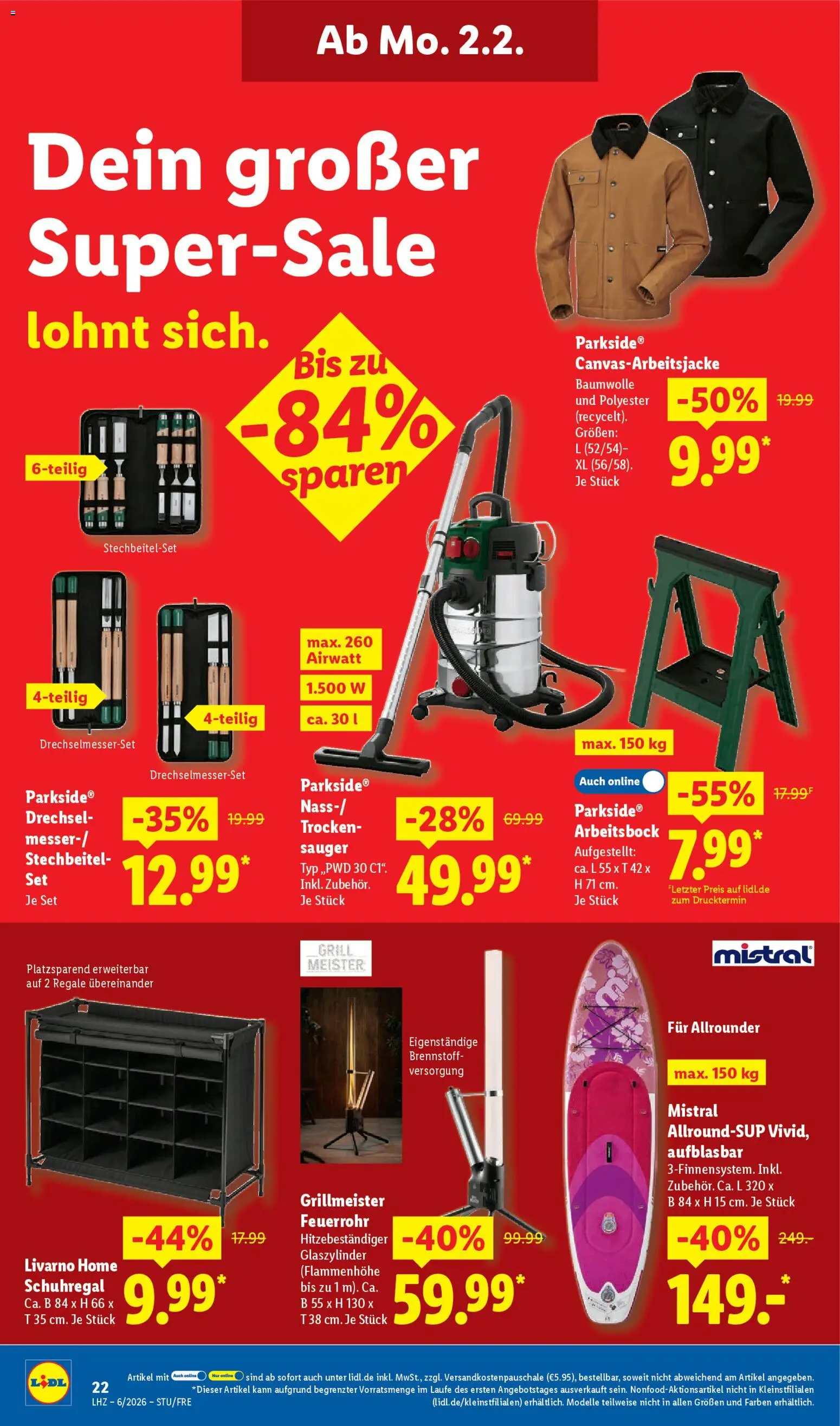 Lidl Prospekt Stuttgart-Mitte – gültig ab 02.02.2026 | Seite: 32 | Produkte: Grill, Schuhregal