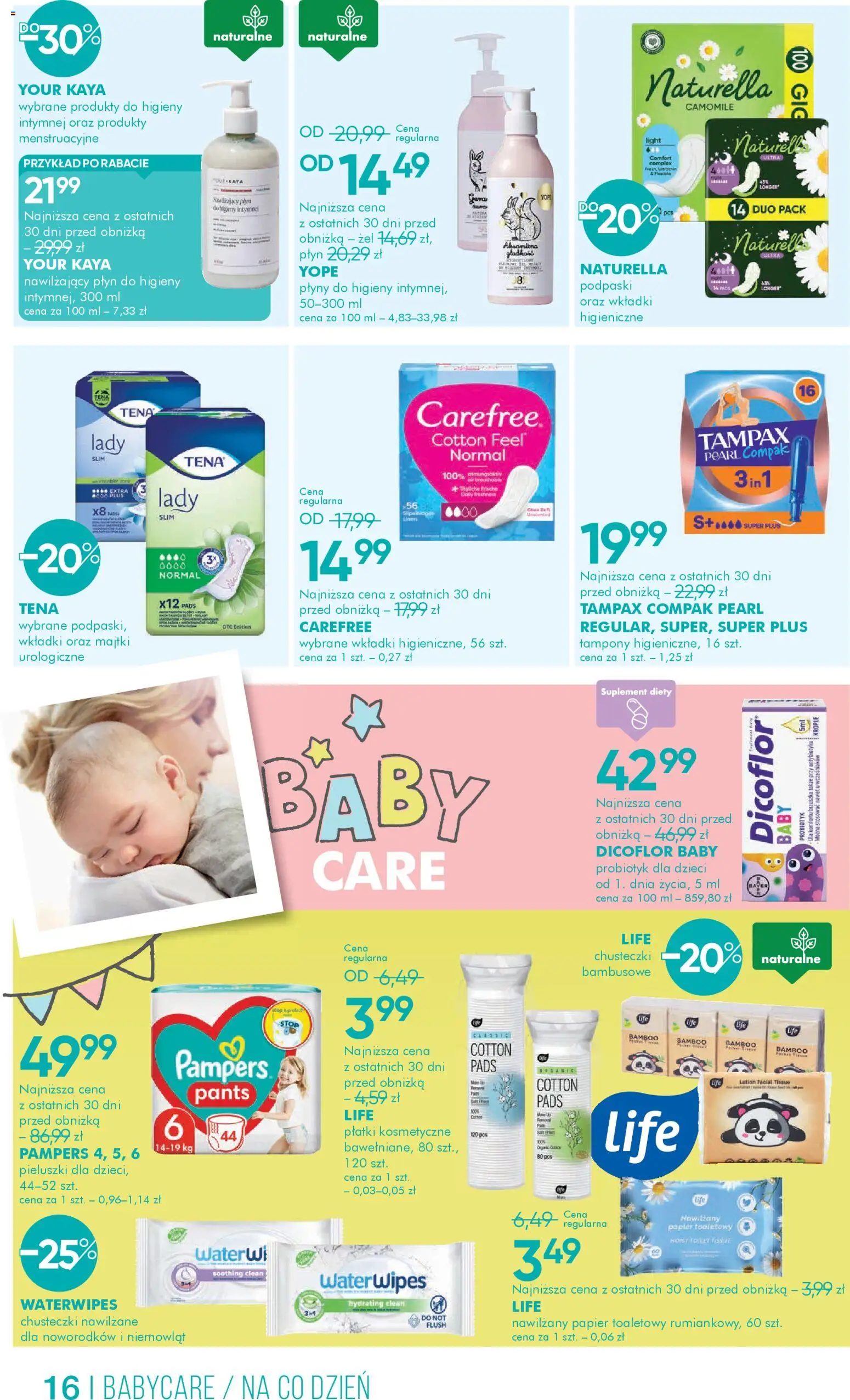 Super-pharm Gazetka od 18.02.2026 | Strona: 16 | Produkty: Majtki, Papier toaletowy, Tampony, Pampers