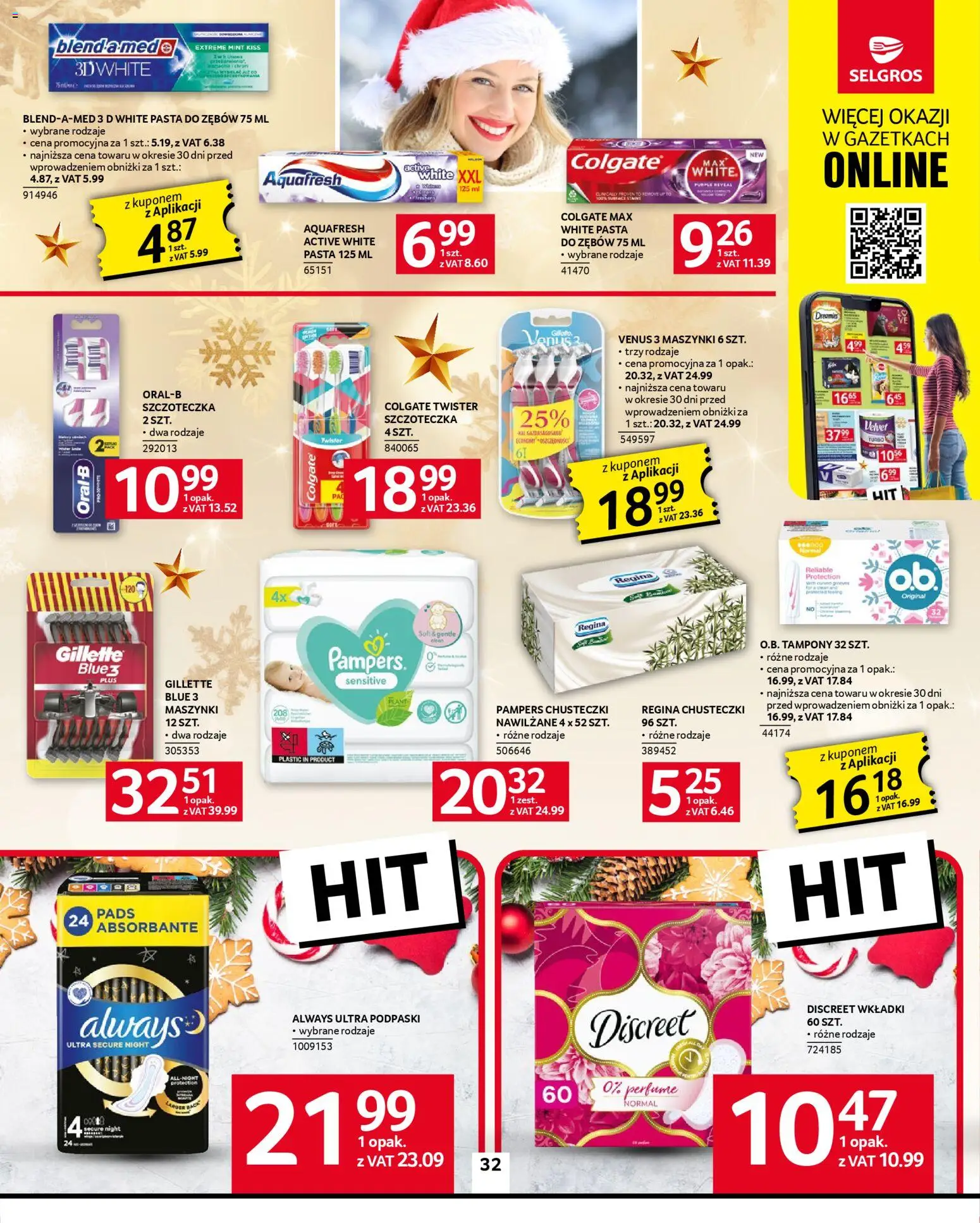 Selgros cash&carry Gazetka od 06.11.2025 | Strona: 30 | Produkty: Tampony, Pampers, Podpaski, Pasta do zębów