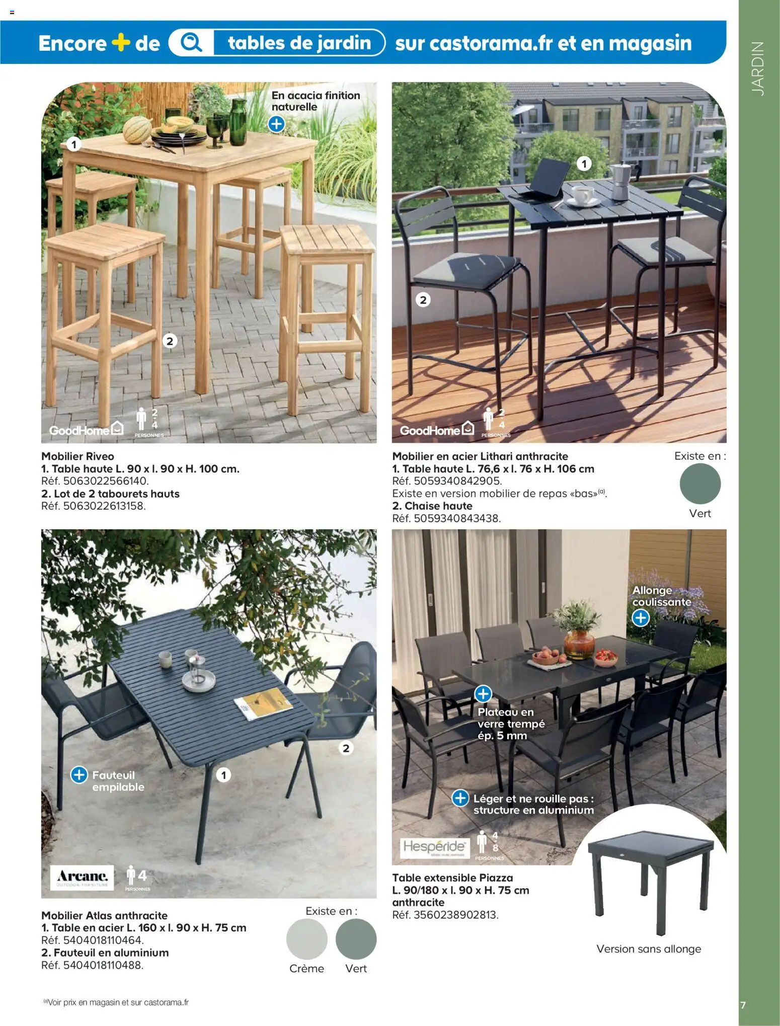 {H1} | Page: 7 | Produits: Table extensible, Fauteuil, Table, Crème