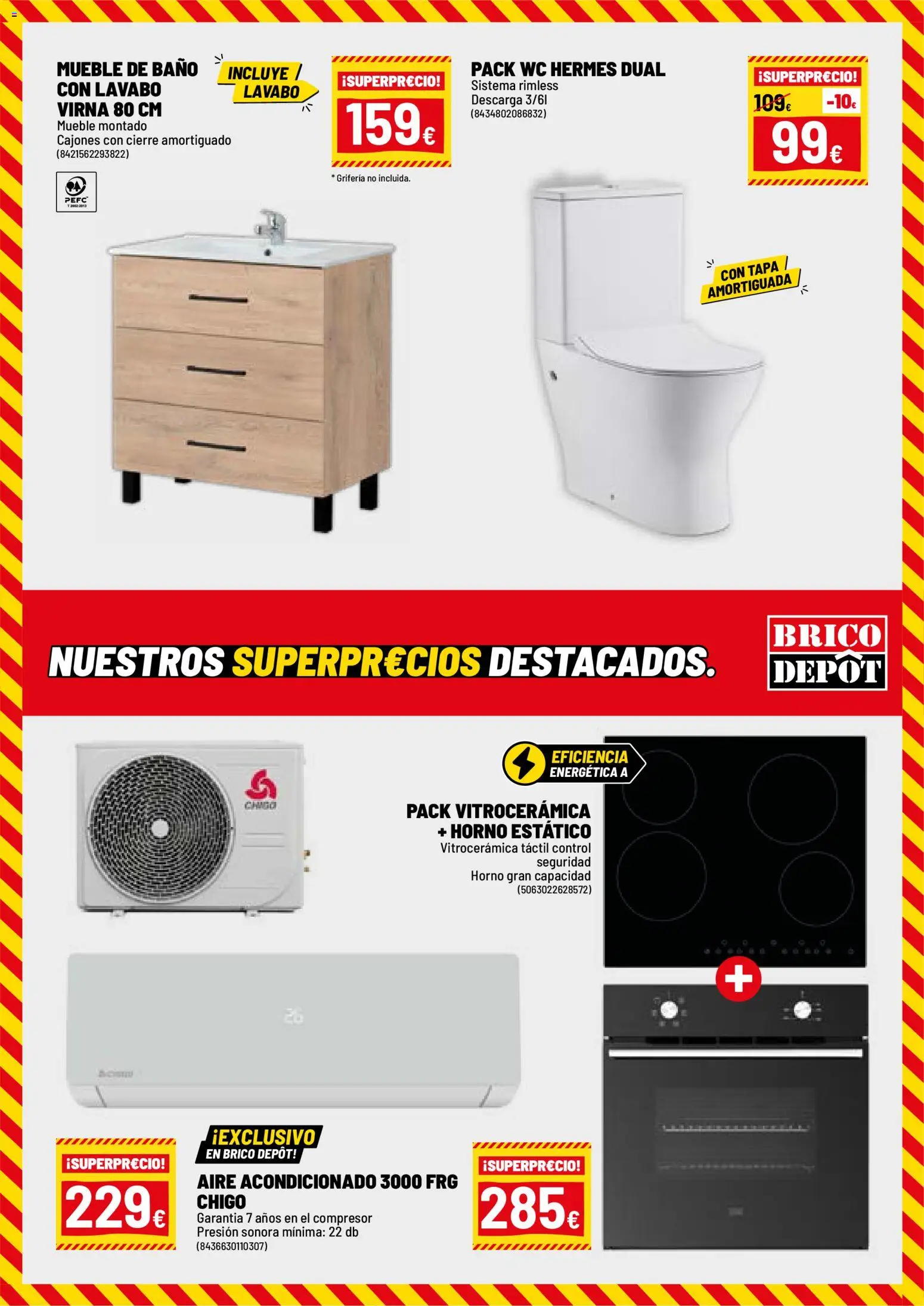 Brico Depôt folleto │ válido desde el 27.03.2026 | Página: 3 | Productos: Horno, Aire acondicionado, Lavabo, Baño