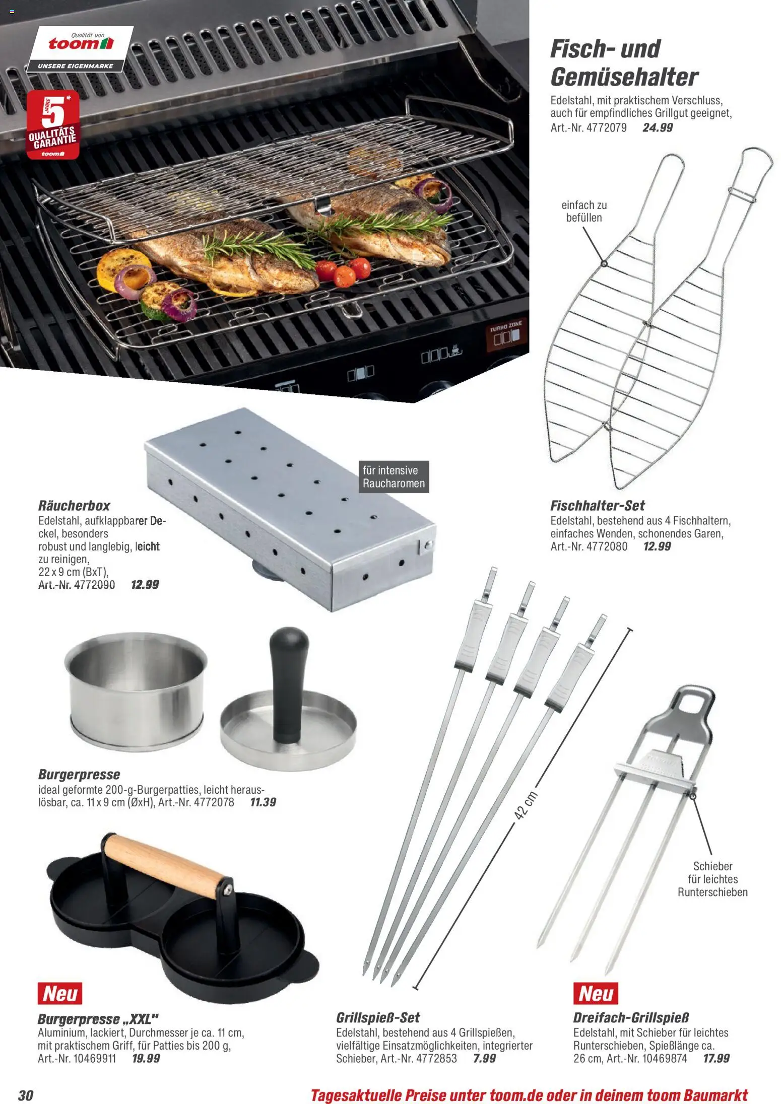 Toom Baumarkt  Grills & Zubehör 2026 – gültig ab 14.02.2026 | Seite: 30 | Produkte: Fisch