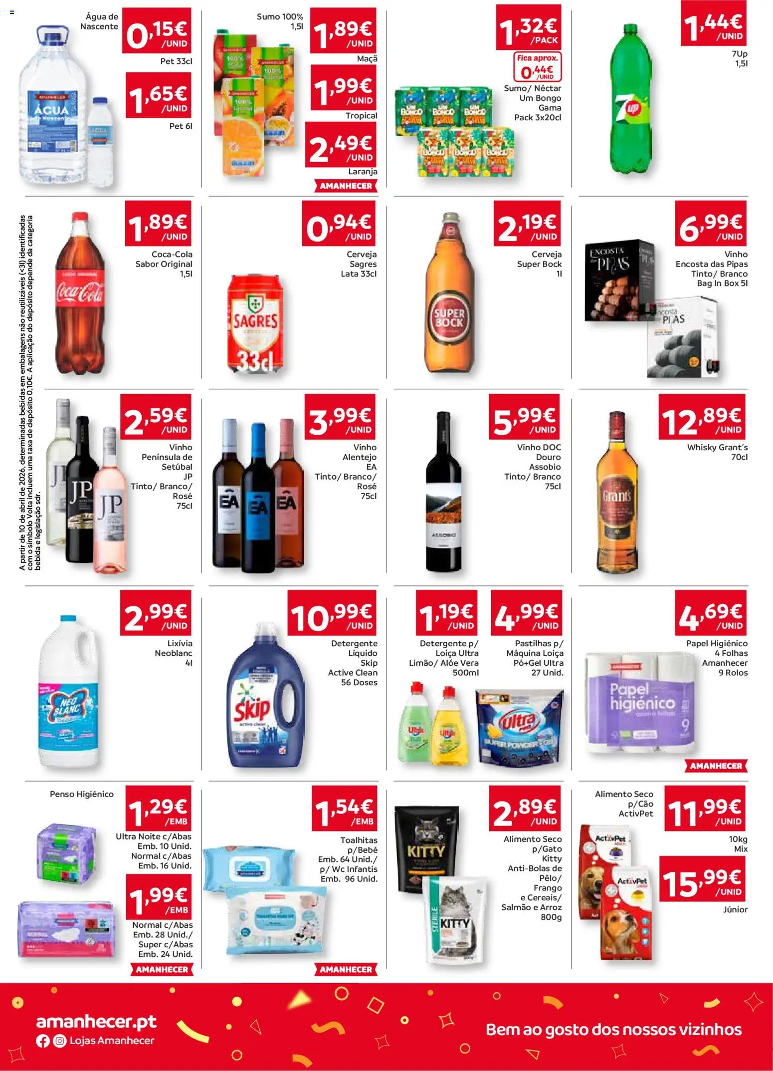 Amanhecer Folheto Madeira │ válido de 23.04.2026 | Página: 4 | Produtos: Frango, Salmão, Sumo, Bebida