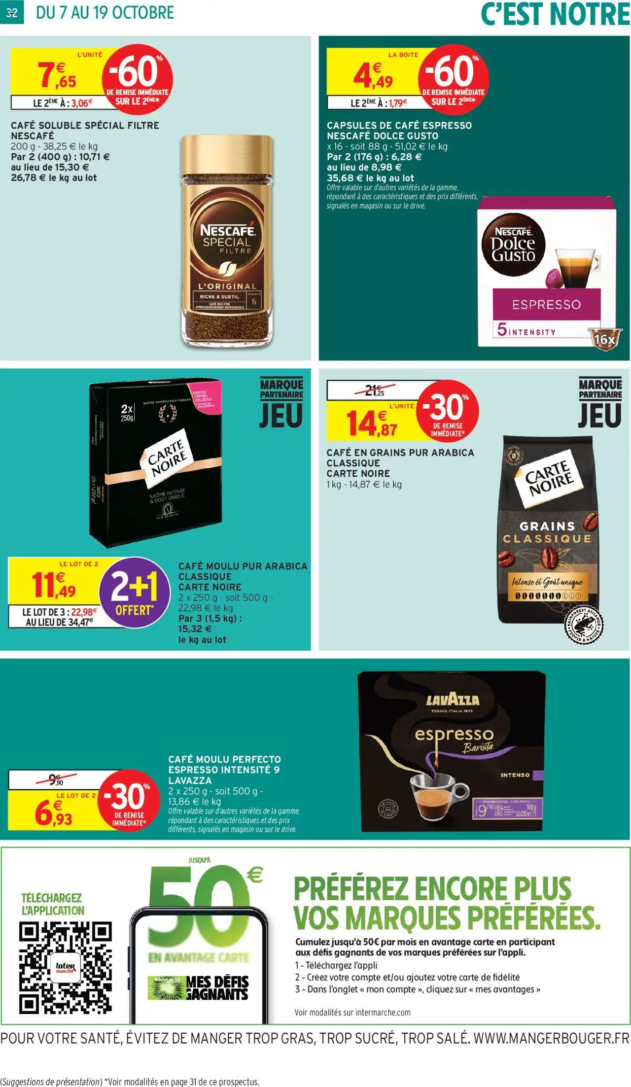 {H1} | Page: 32 | Produits: Dolce Gusto, Café soluble, Café moulu, Café