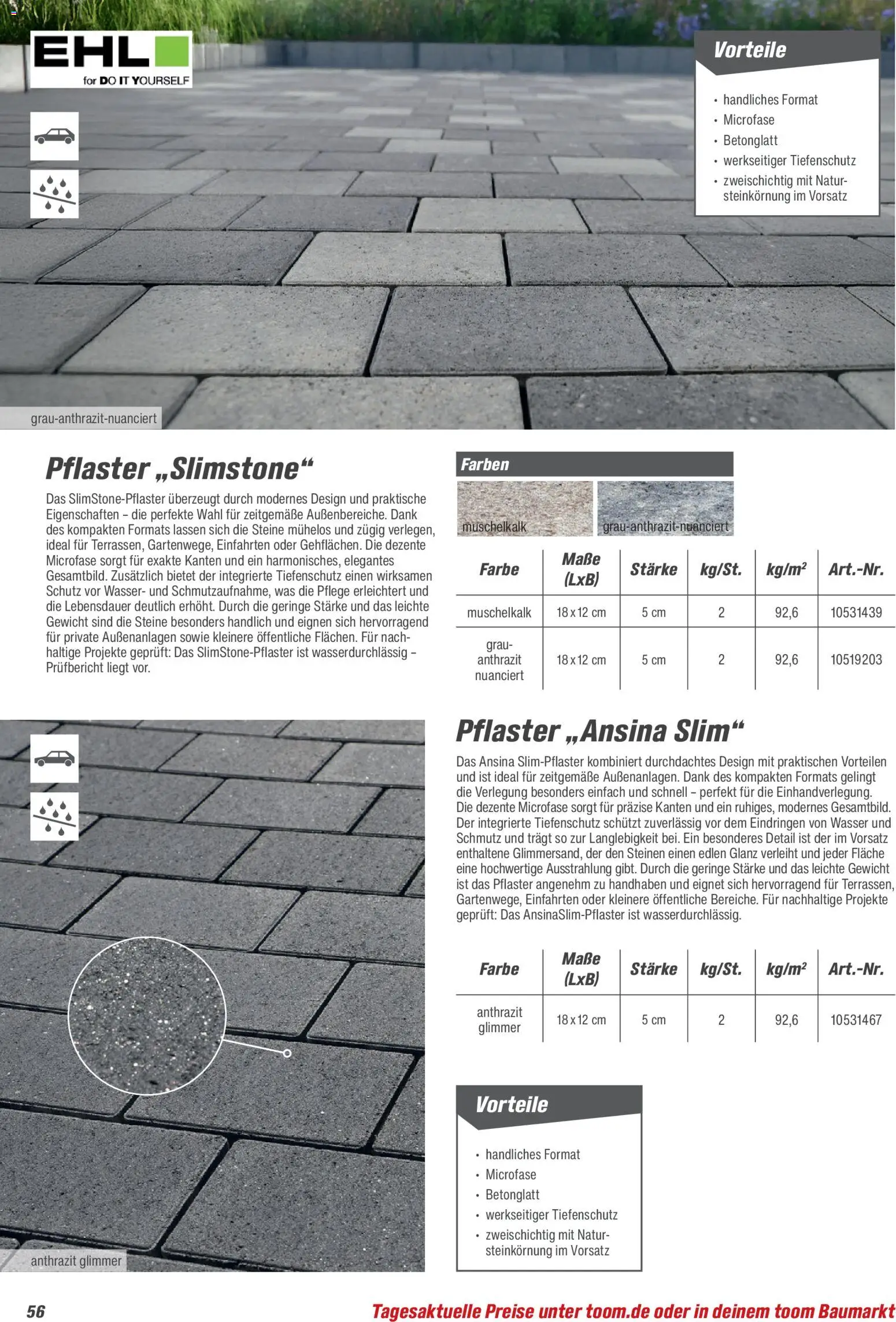 Toom Baumarkt Gartenbaustoffe 2026 – gültig ab 20.02.2026 | Seite: 56 | Produkte: Gewicht, Wasser