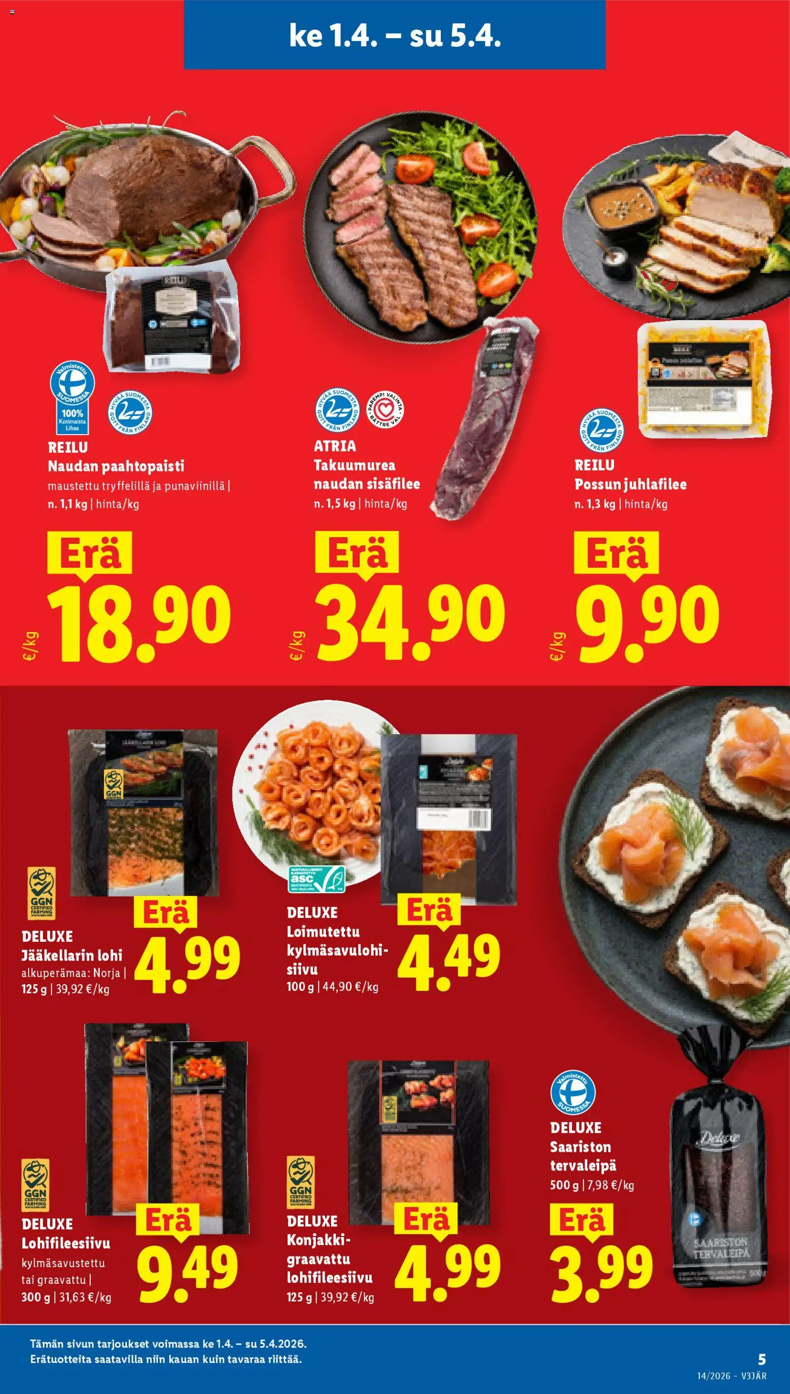 Lidl tarjoukset - Helsinki – voimassa 01.04.2026 alkaen | Sivu: 5 | Tuotteet: Lohi