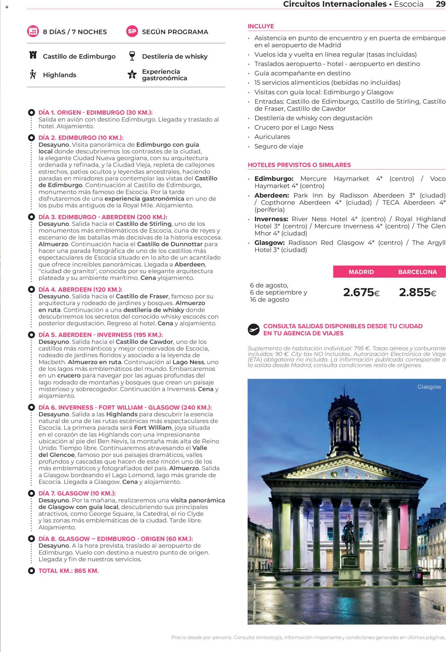 Viajes El Corte Inglés Circuitos exclusivos │ válido desde el 28.03.2026 | Página: 29 | Productos: Whisky, Auriculares, Cuna