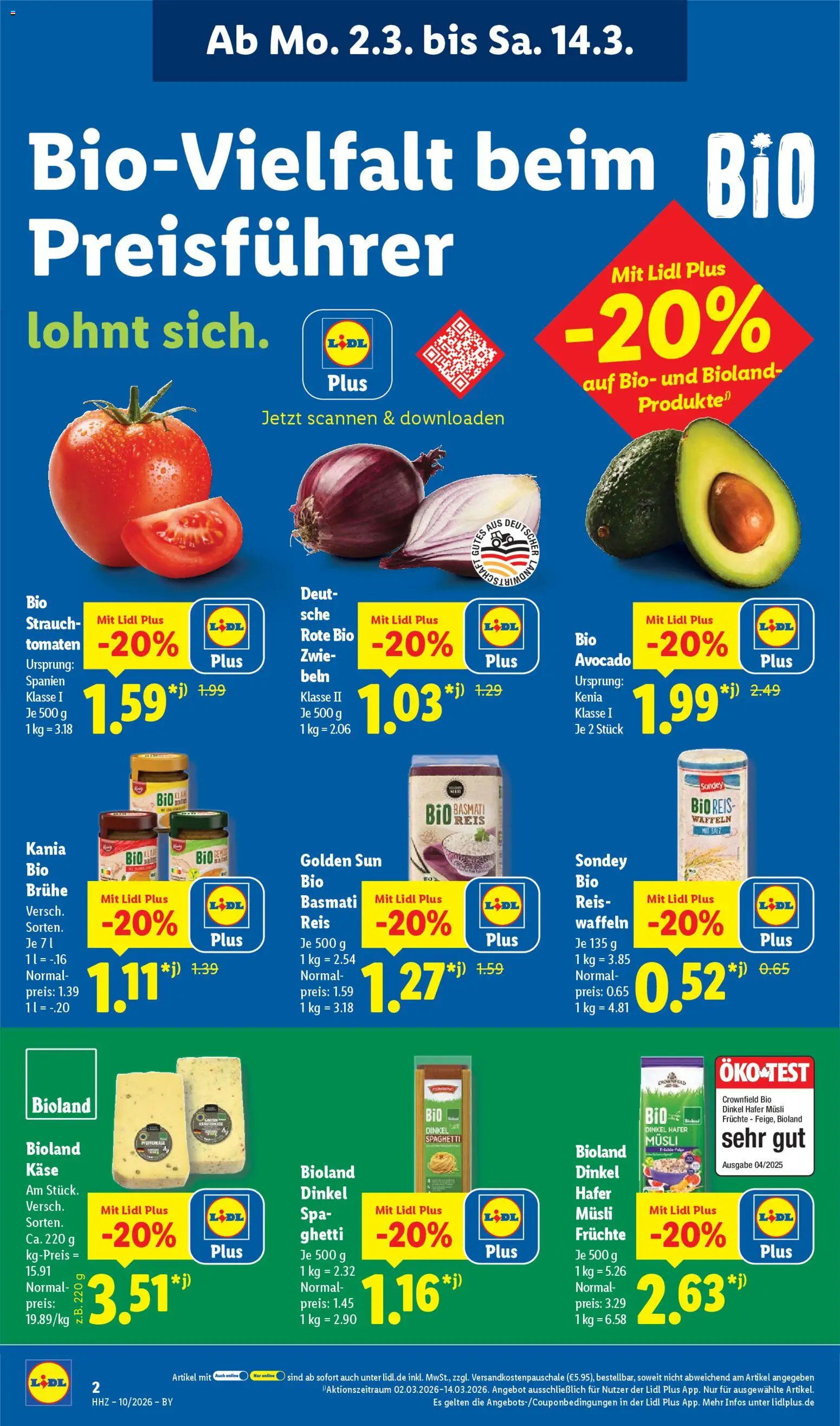 Lidl Prospekt Uffenheim – gültig ab 02.03.2026 | Seite: 8 | Produkte: Waffeln, Avocado, Salz, Reis
