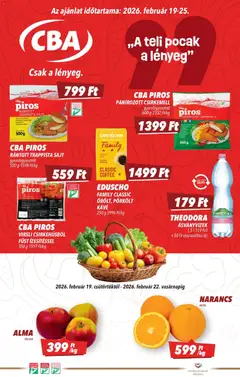 CBA Akciós újság - amely érvényes a következő dátumtól: 19.02.2026
