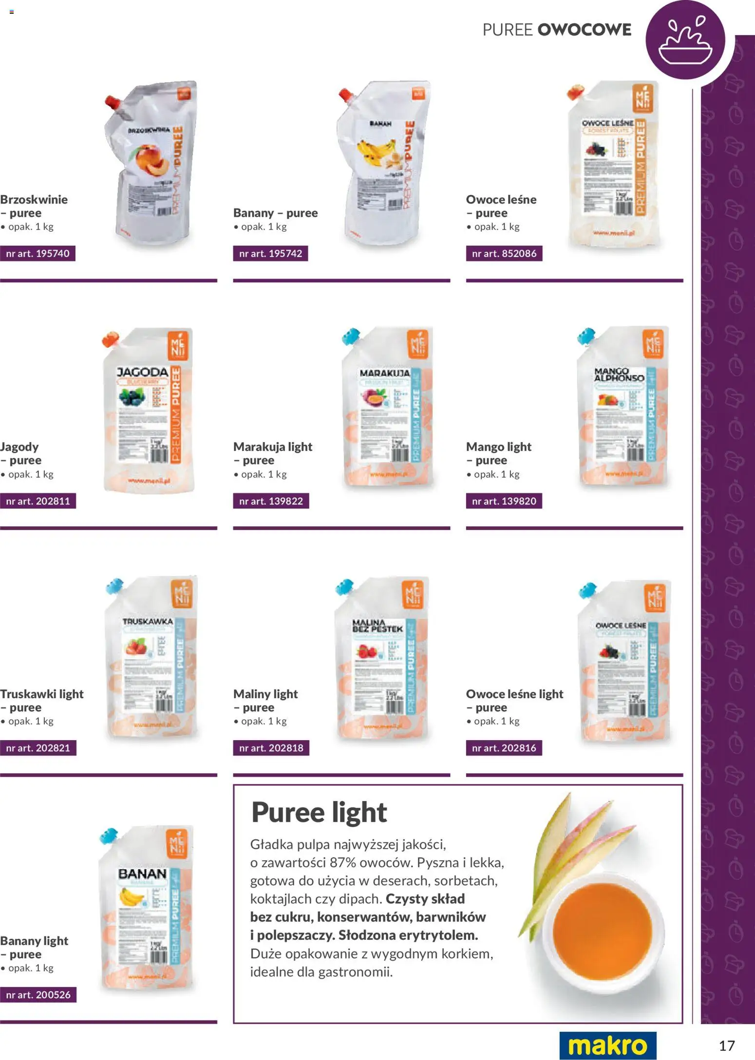 Makro Gazetka - Smart Chef Warzywa i Owoce od 01.01.2026 | Strona: 17 | Produkty: Mango, Malina, Maliny, Banan