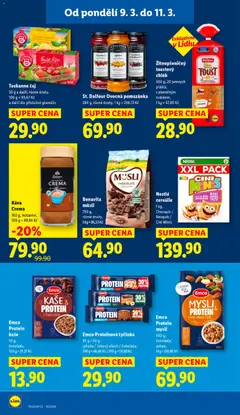 Náhled letáku Lidl leták od 09.03.2026 | Strana: 22 | Produkty: Protein bar, Crema, Kaše, Mysli