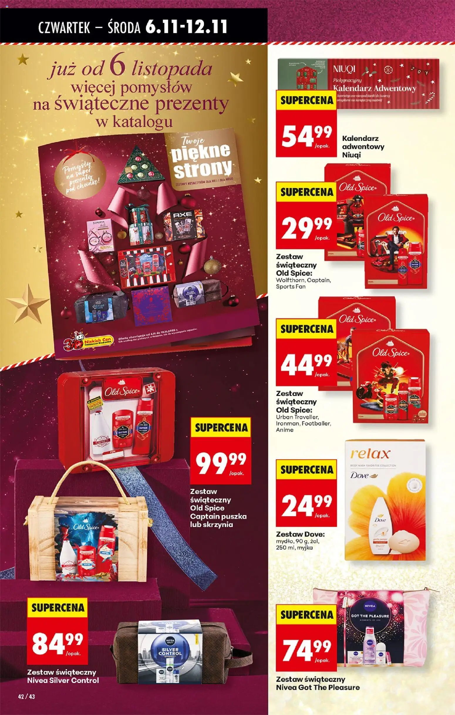 Biedronka gazetka - Oferta w tym tygodniu od 06.11.2025 | Strona: 54 | Produkty: Kalendarz adwentowy, Kalendarz, Body, Old spice