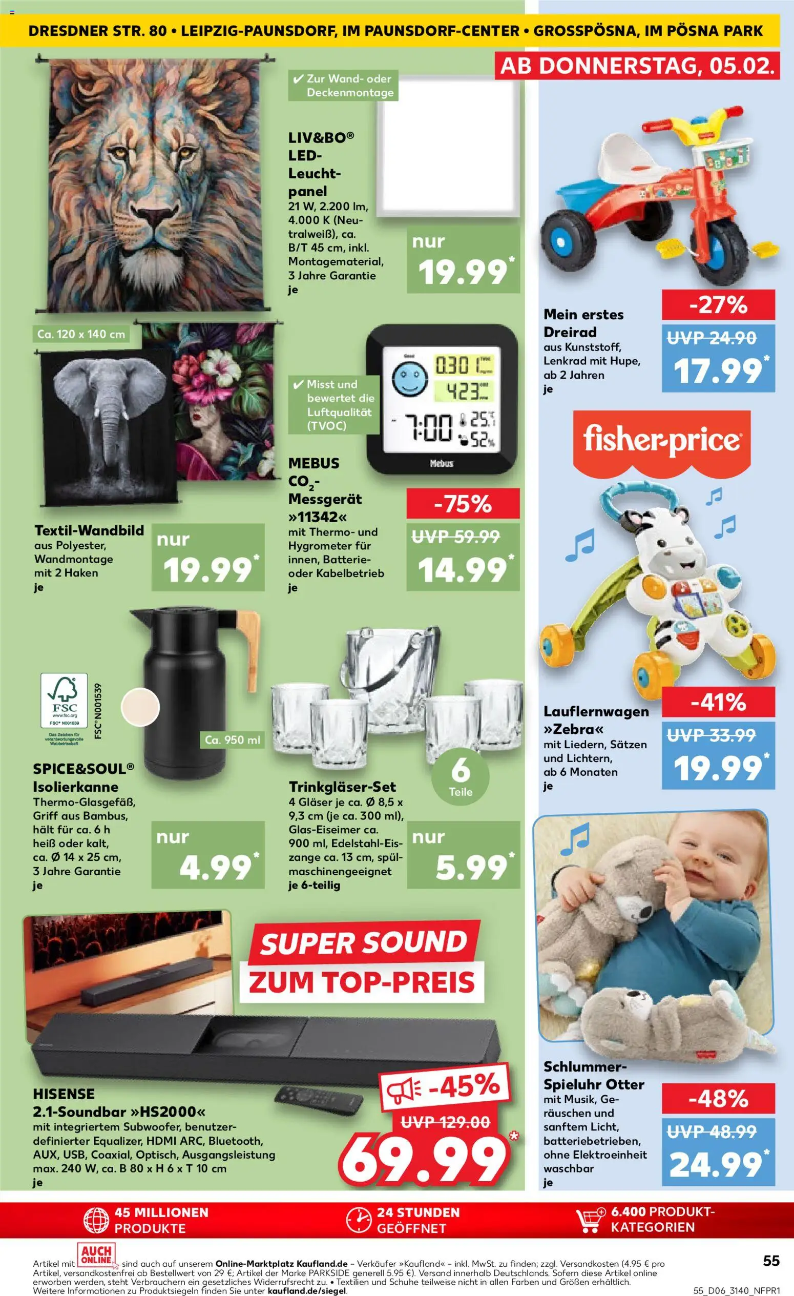 Kaufland prospekt Leipzig	 – gültig ab 08.02.2026 | Seite: 55 | Produkte: Hisense, Batterie, Soundbar