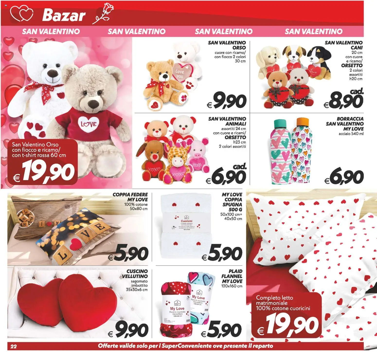 Volantino SuperConveniente del 03.02.2026 | Pagina: 22 | Prodotti: Spugna, Letto, Cuscino, Borraccia