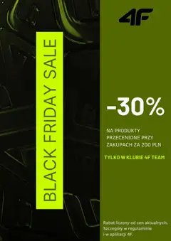 Pogląd oferty "4F Black Friday" - ważna od 07.11.2025