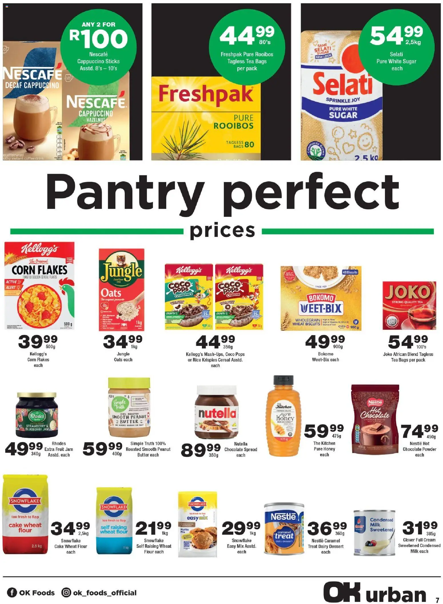 New OK Foods catalogue – valid from 25.03.2026 | Page: 7 | Products: Tea, Cream, Flakes, Caramel