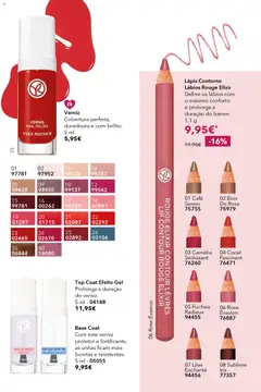 Pré-visualização Base Coat, Com este verniz protetor e fortificante, as unhas ficam mais bonitas e resistentes. 5 ml - 05055 válido de 12.03.2026 | Página: 16 | Produtos: Top, Base, Café, Verniz